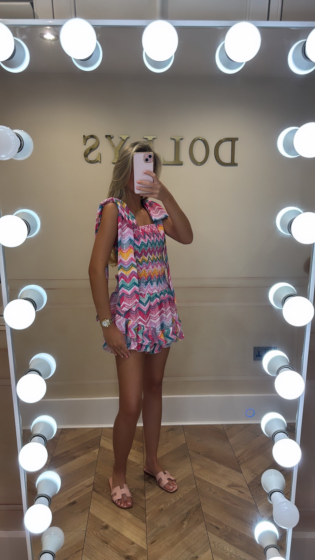 Zig zag bow playsuit