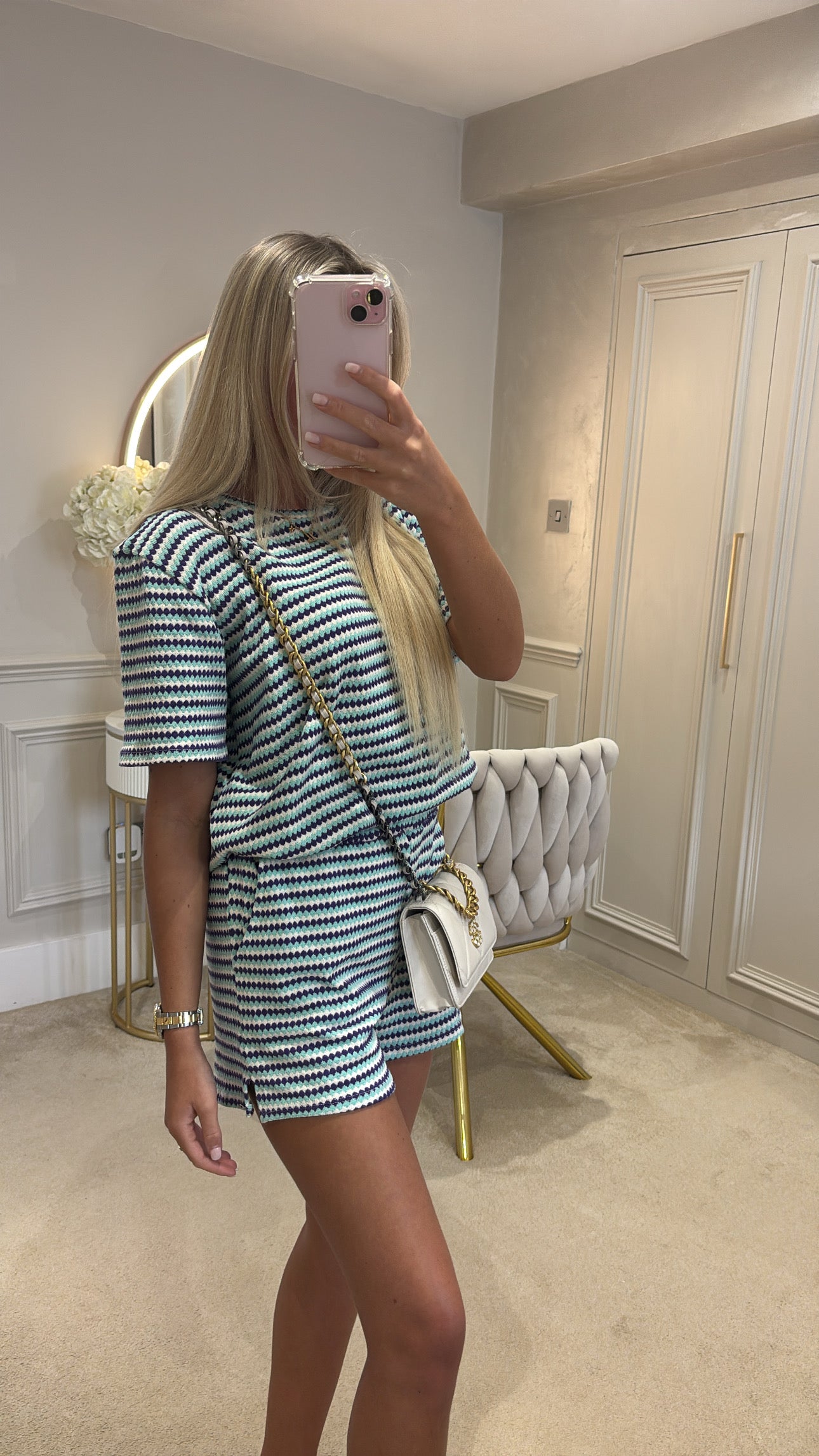 Multi colour t shirt short set