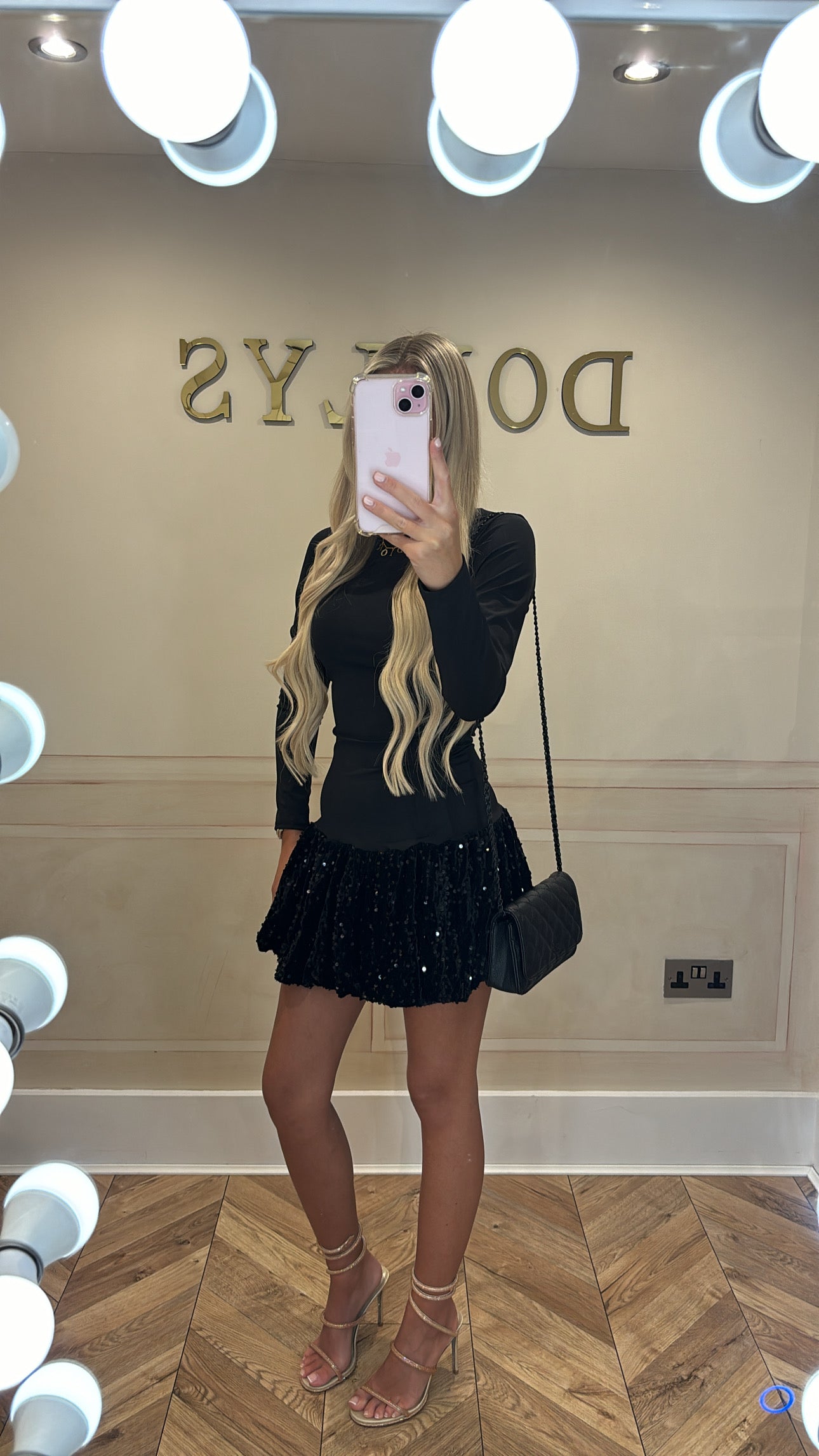 Sequin puffball dress