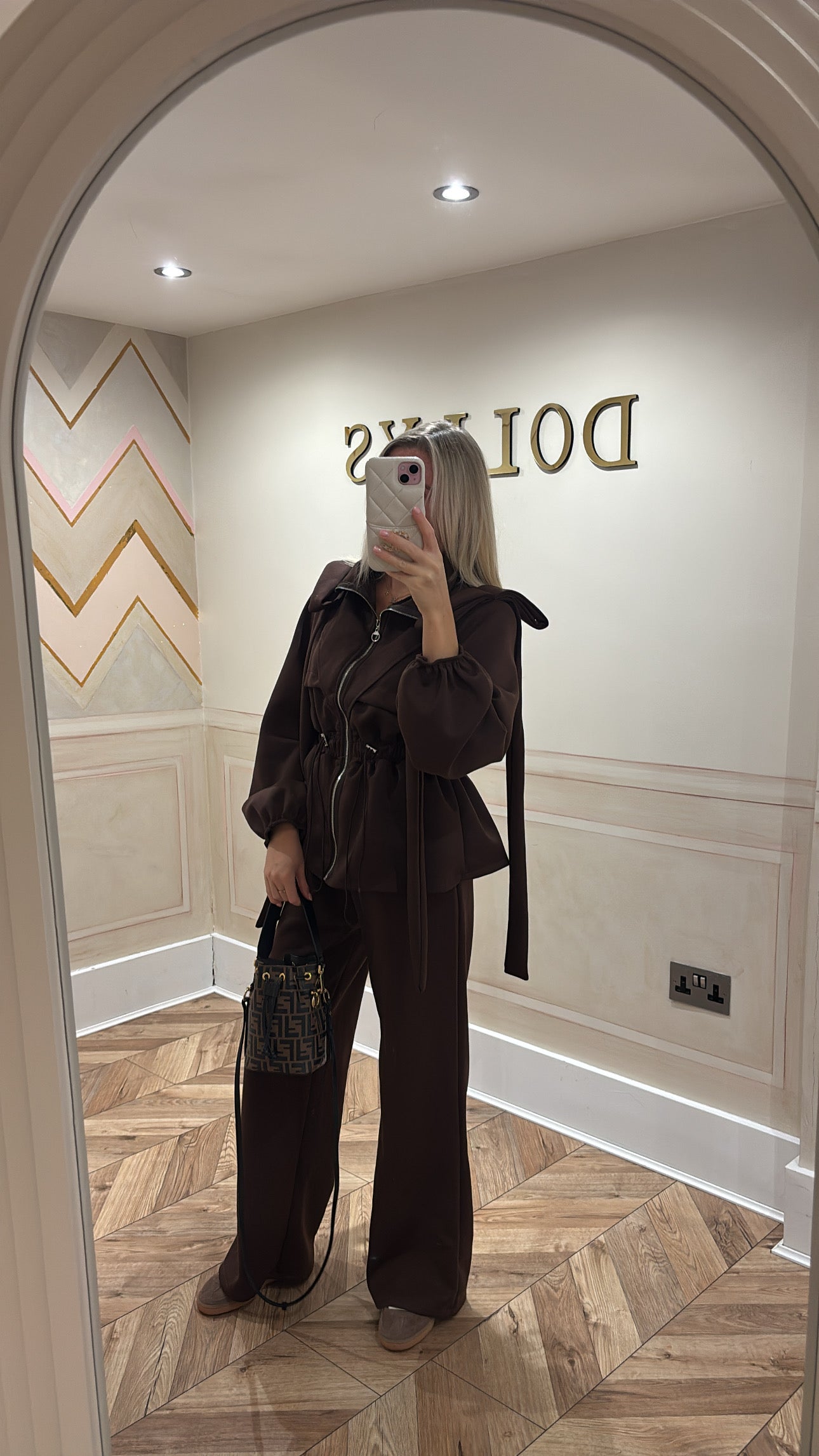 Bow pull in waist lounge set