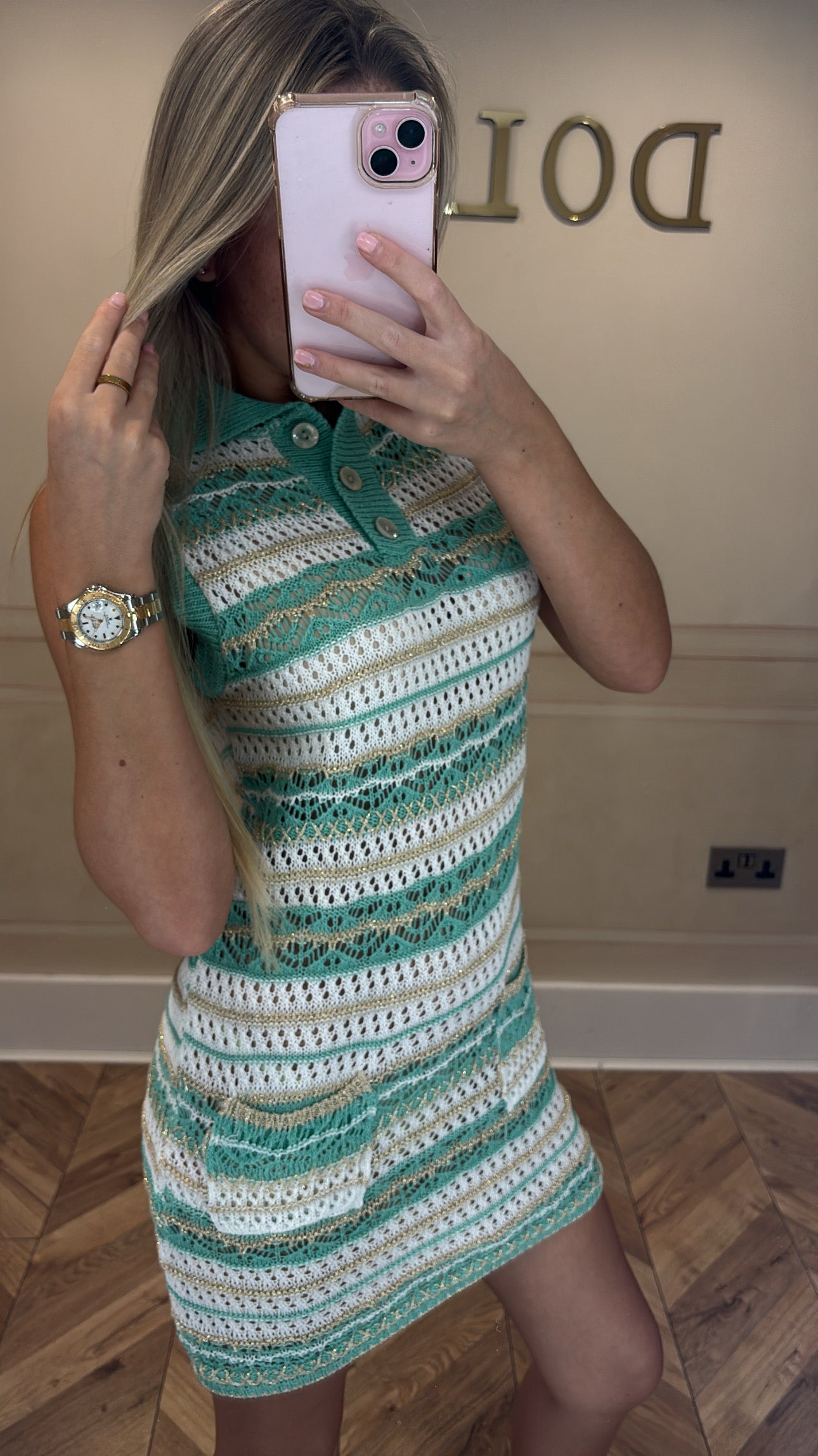 Crochet glitter dress 