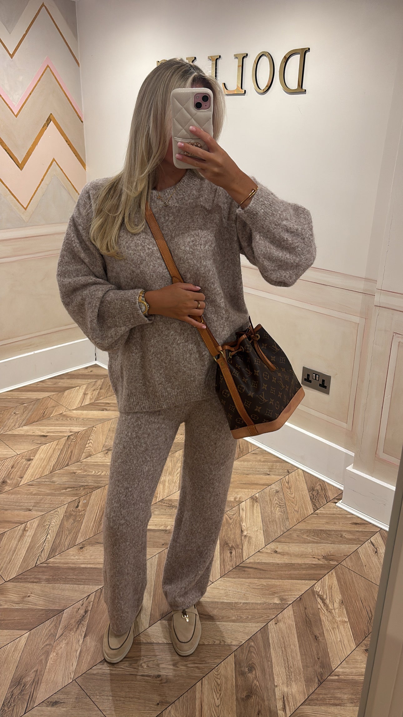 Wool flared lounge set