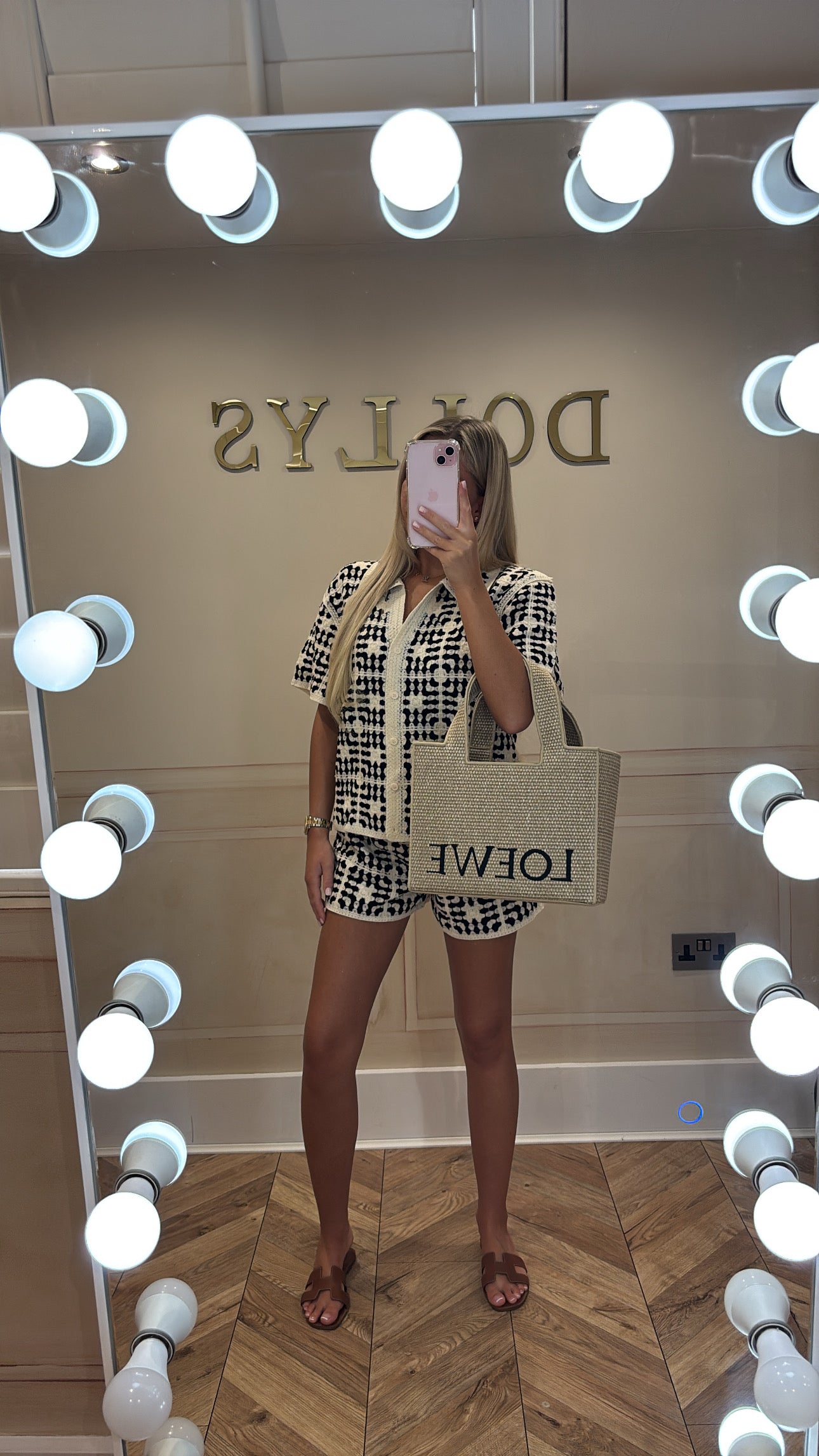 Patterned crochet short co-ord