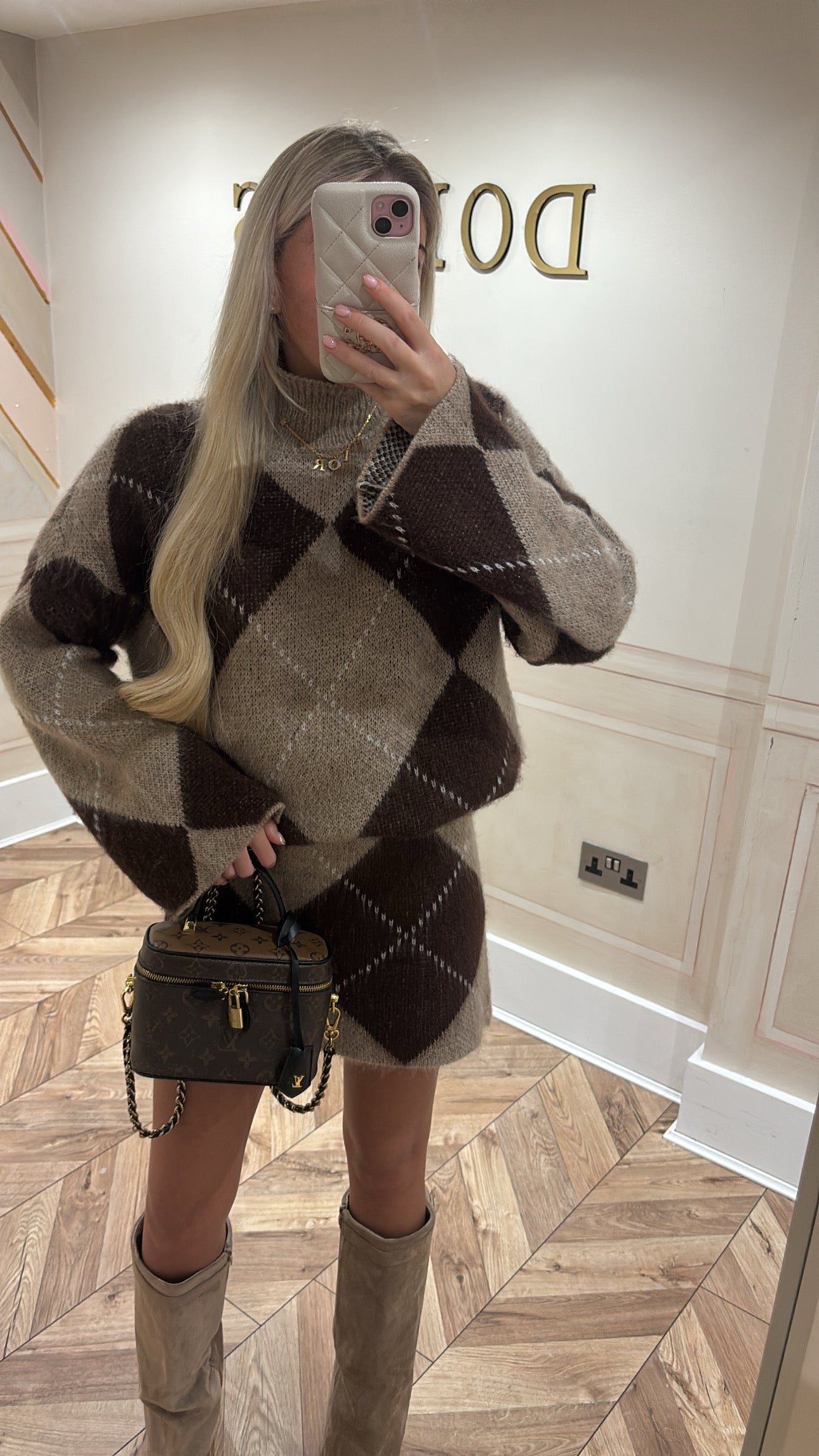 Knitted skirt and top