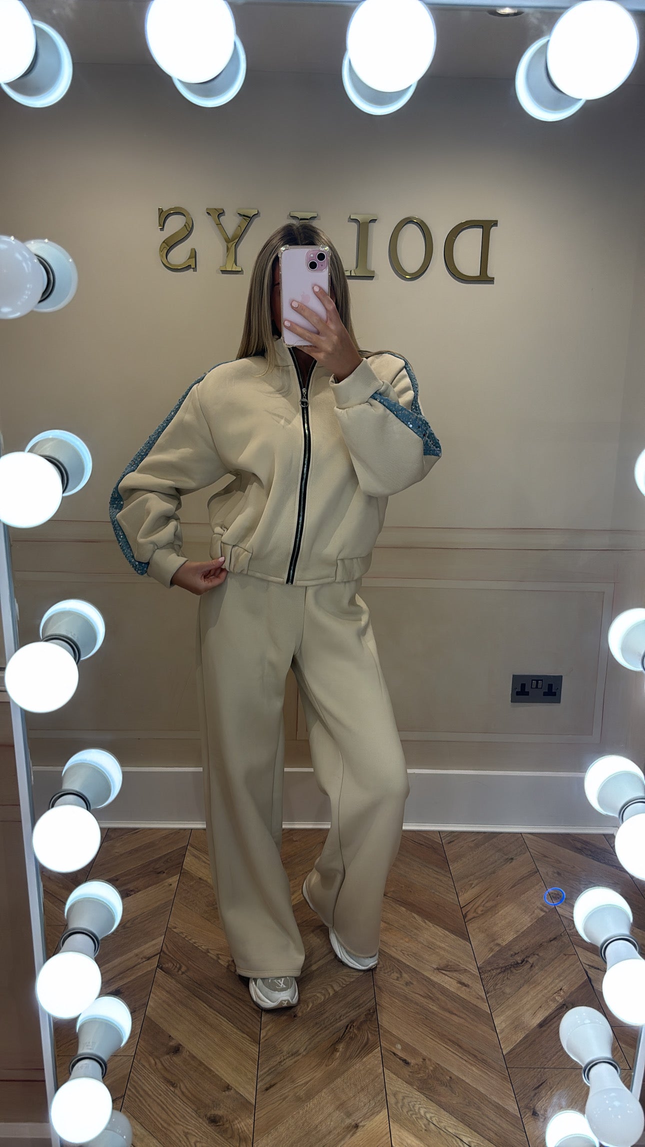 Sequin zip up tracksuit
