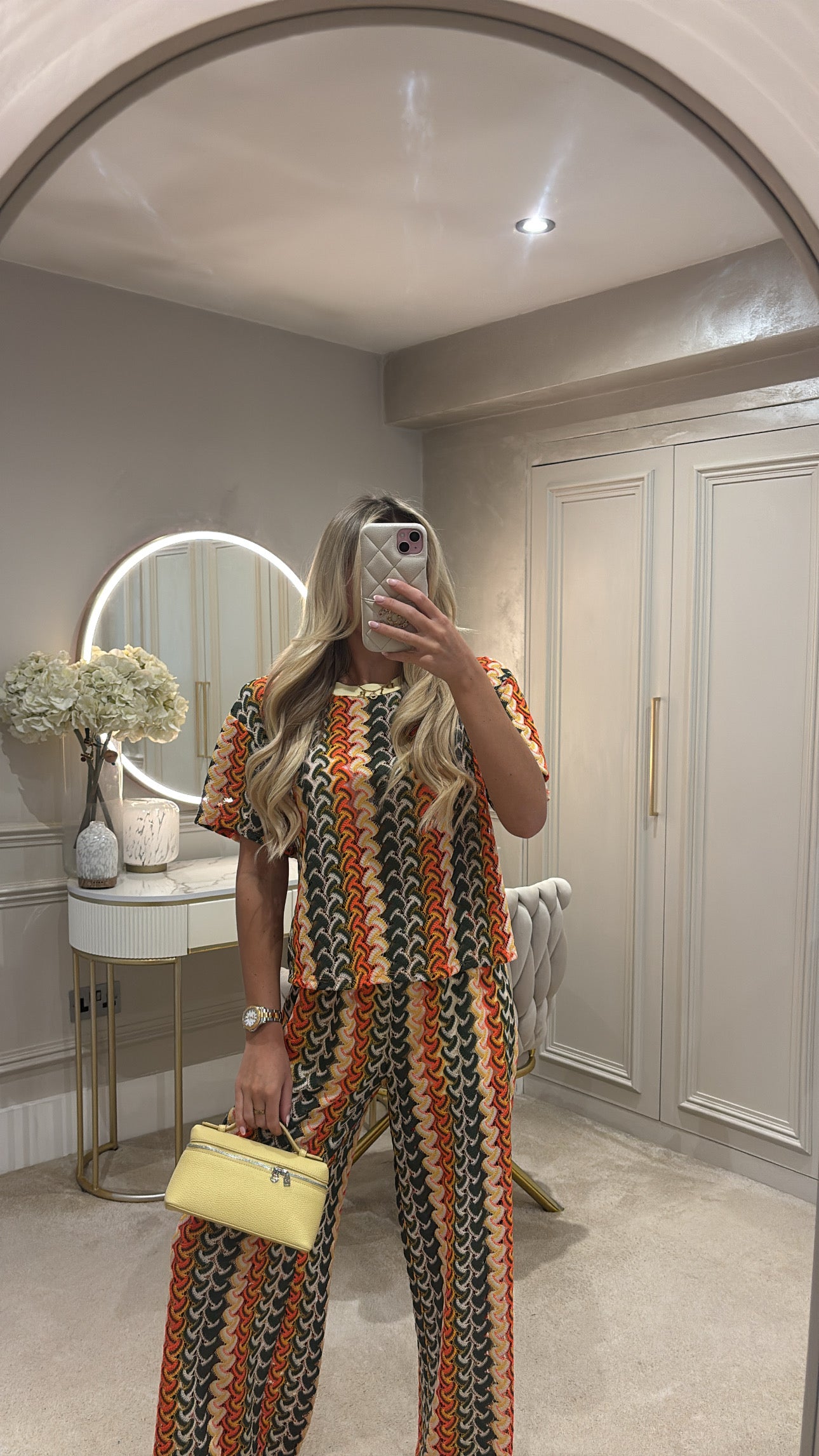 Pattern T-shirt trouser co-ord