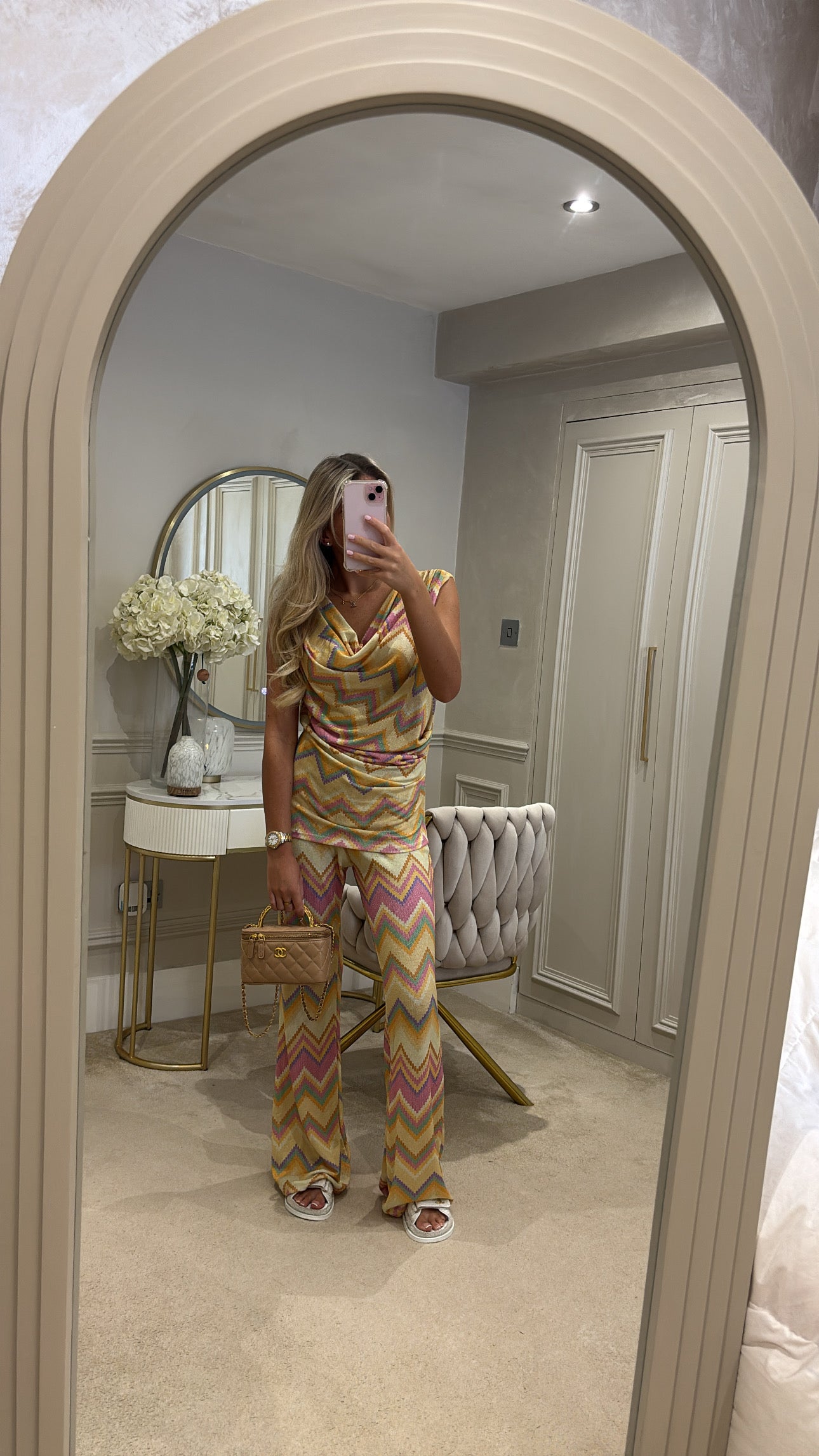 Zig zag cowl neck lounge set