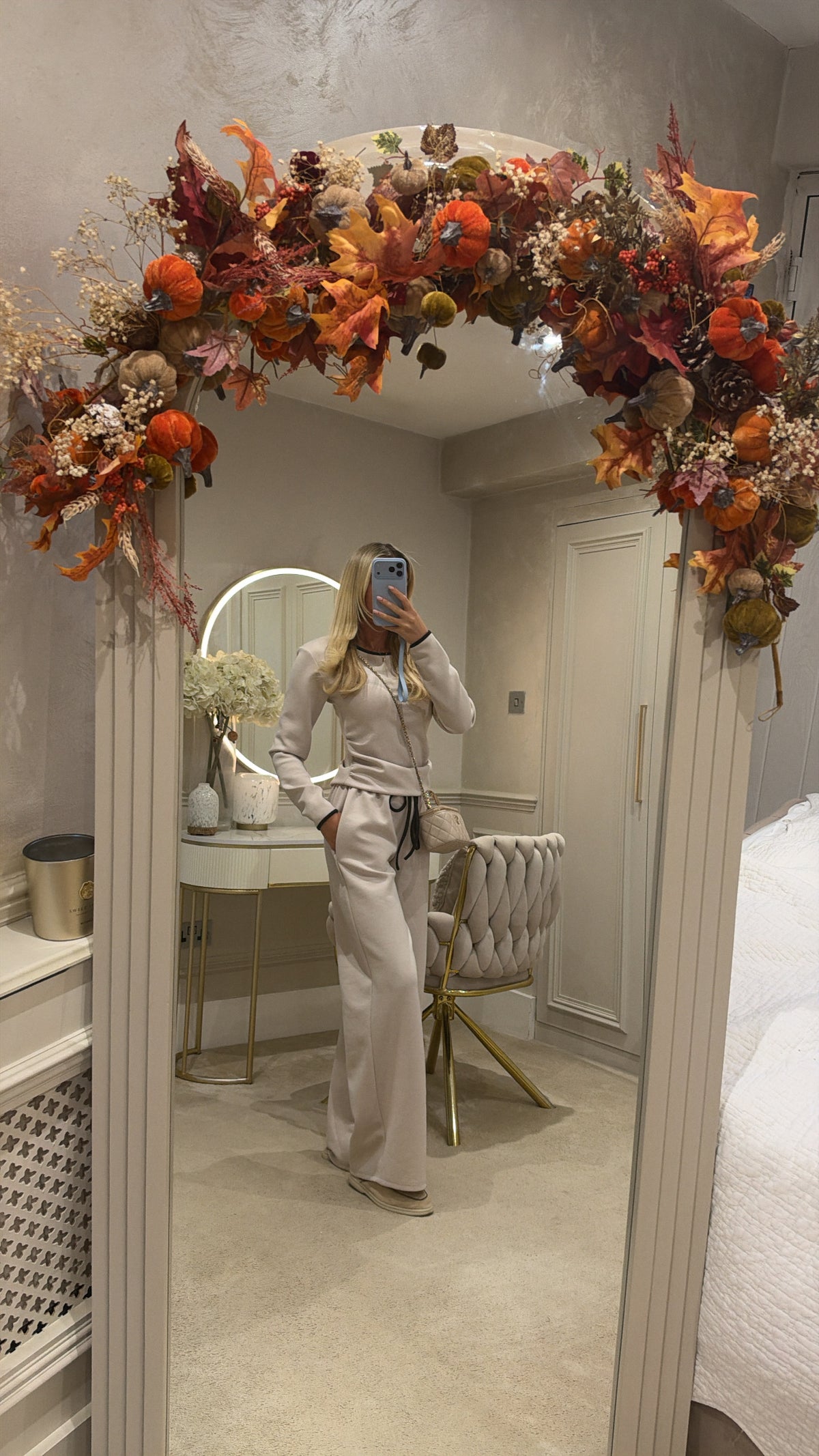 Ruched side flared lounge set