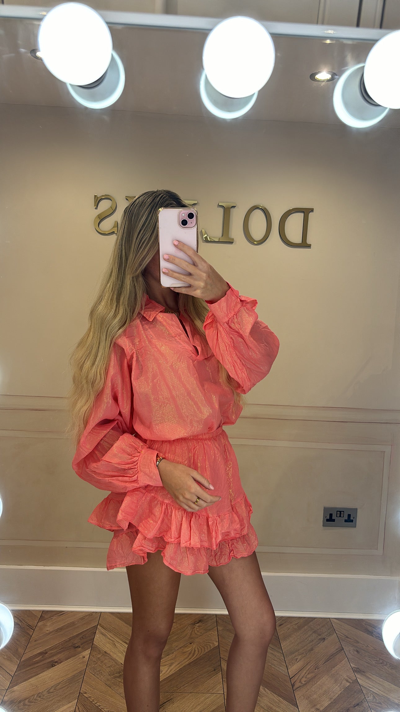 Glitter frill short set
