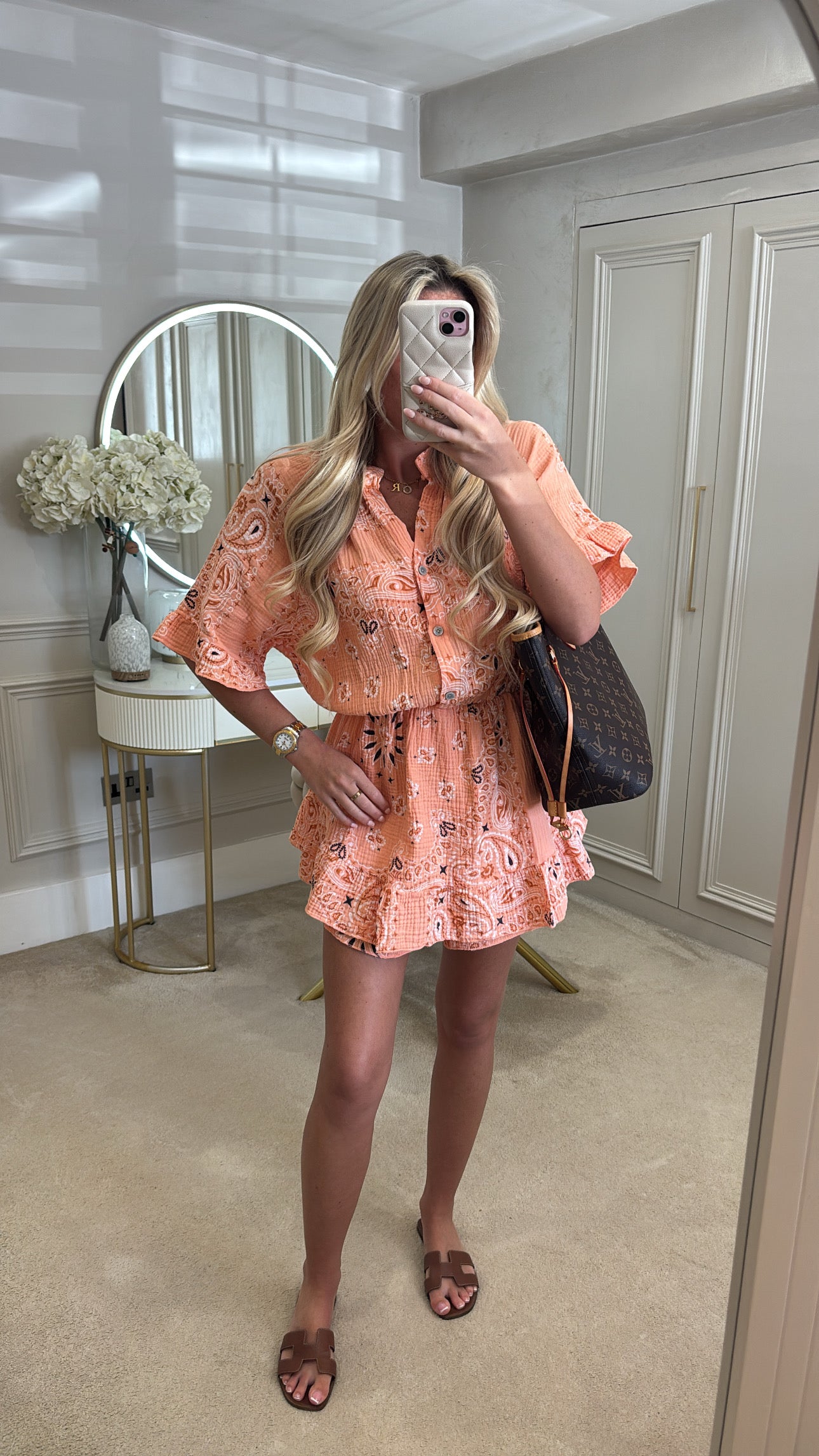 Bandana frill playsuit