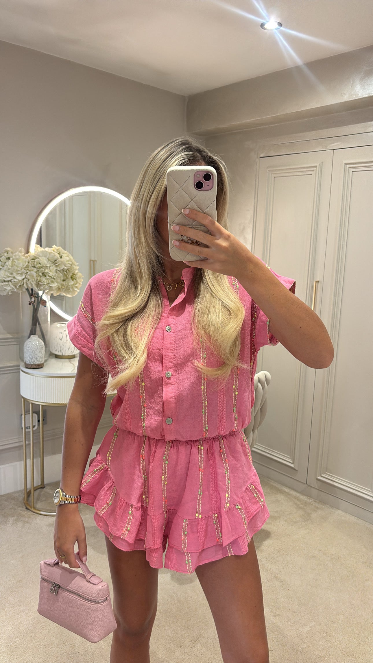 Multi coloured skort set