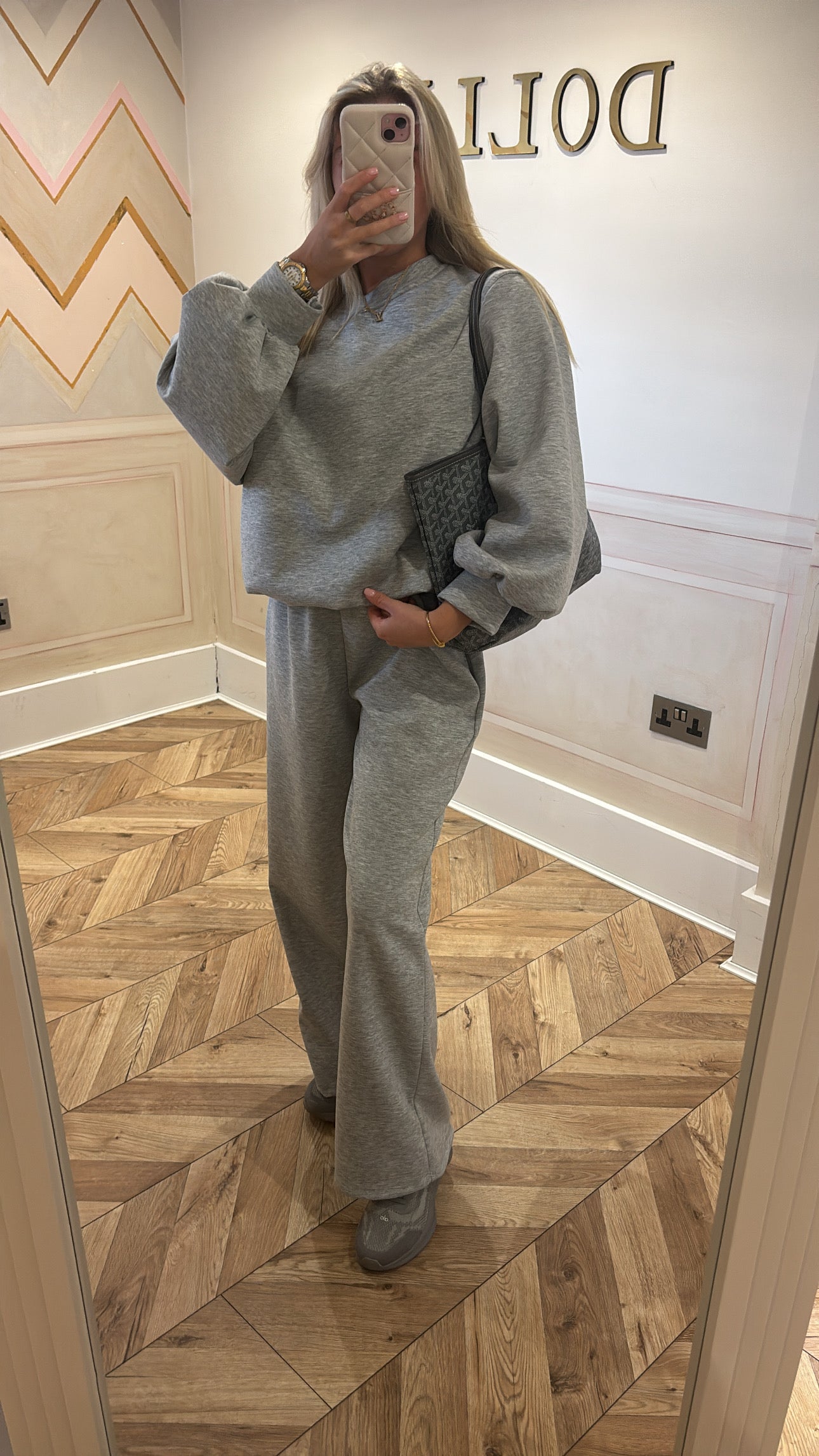 Ruched cuff flared lounge set