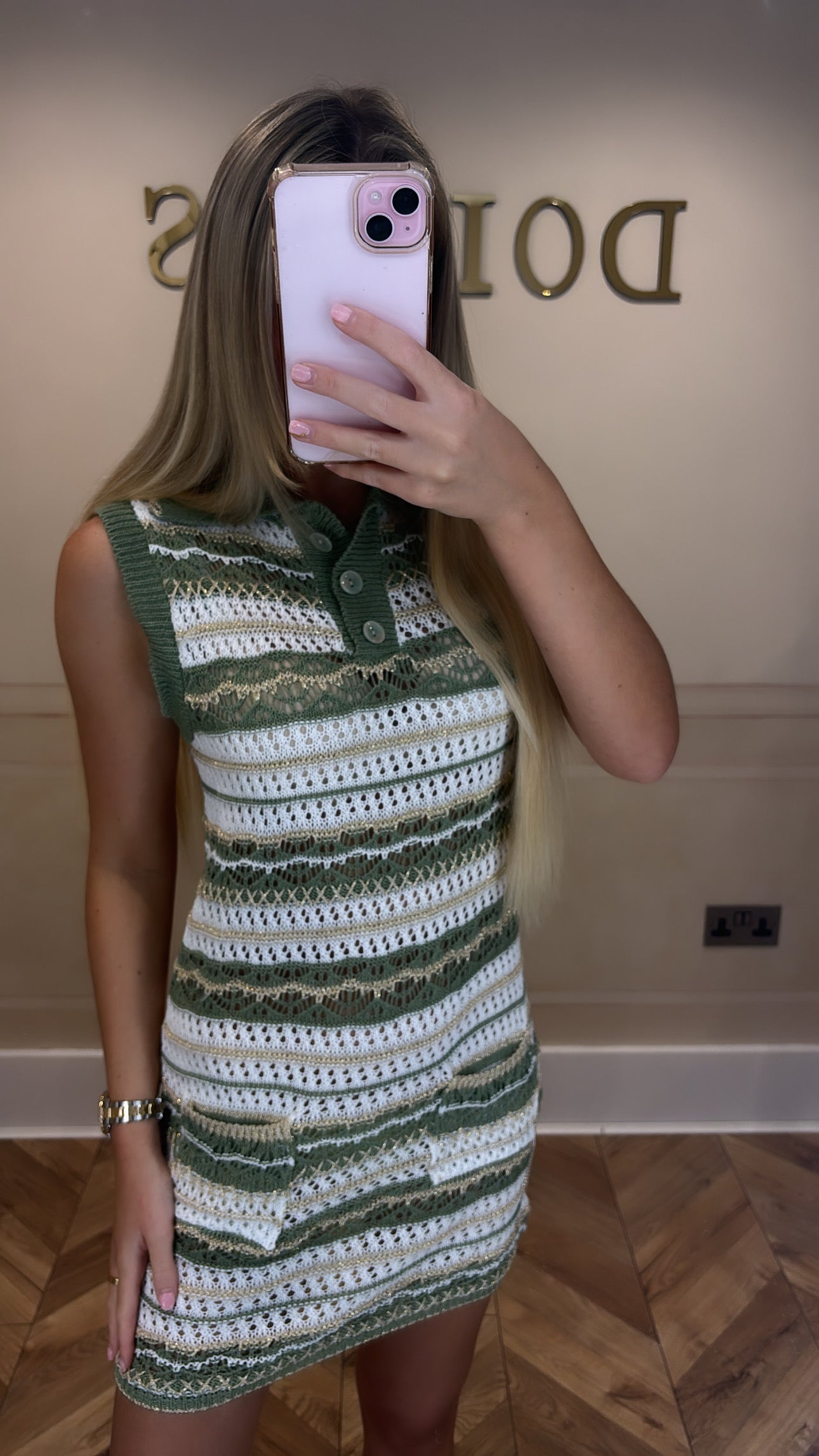 Crochet, glitter dress