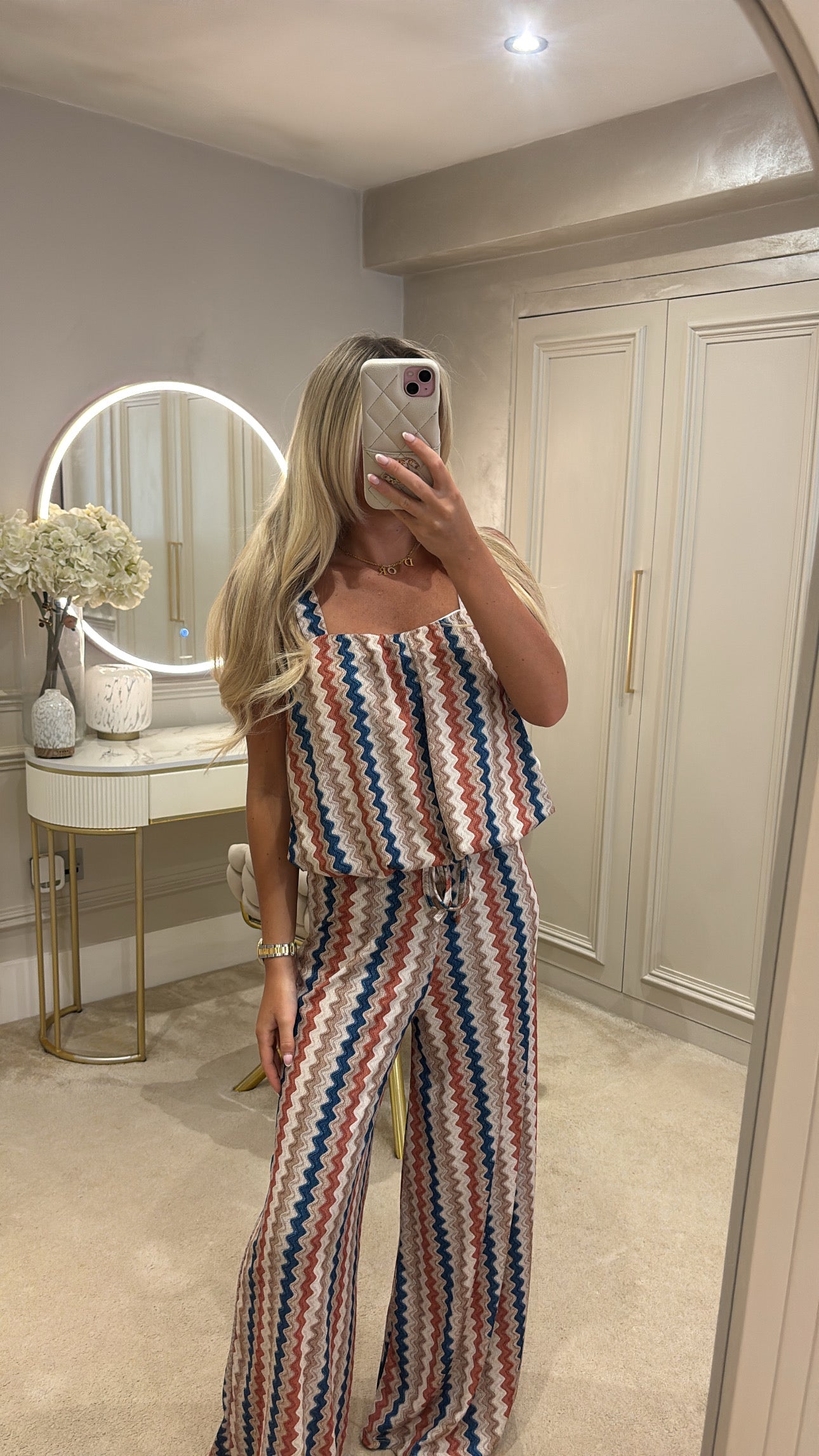Zig zag trouser set