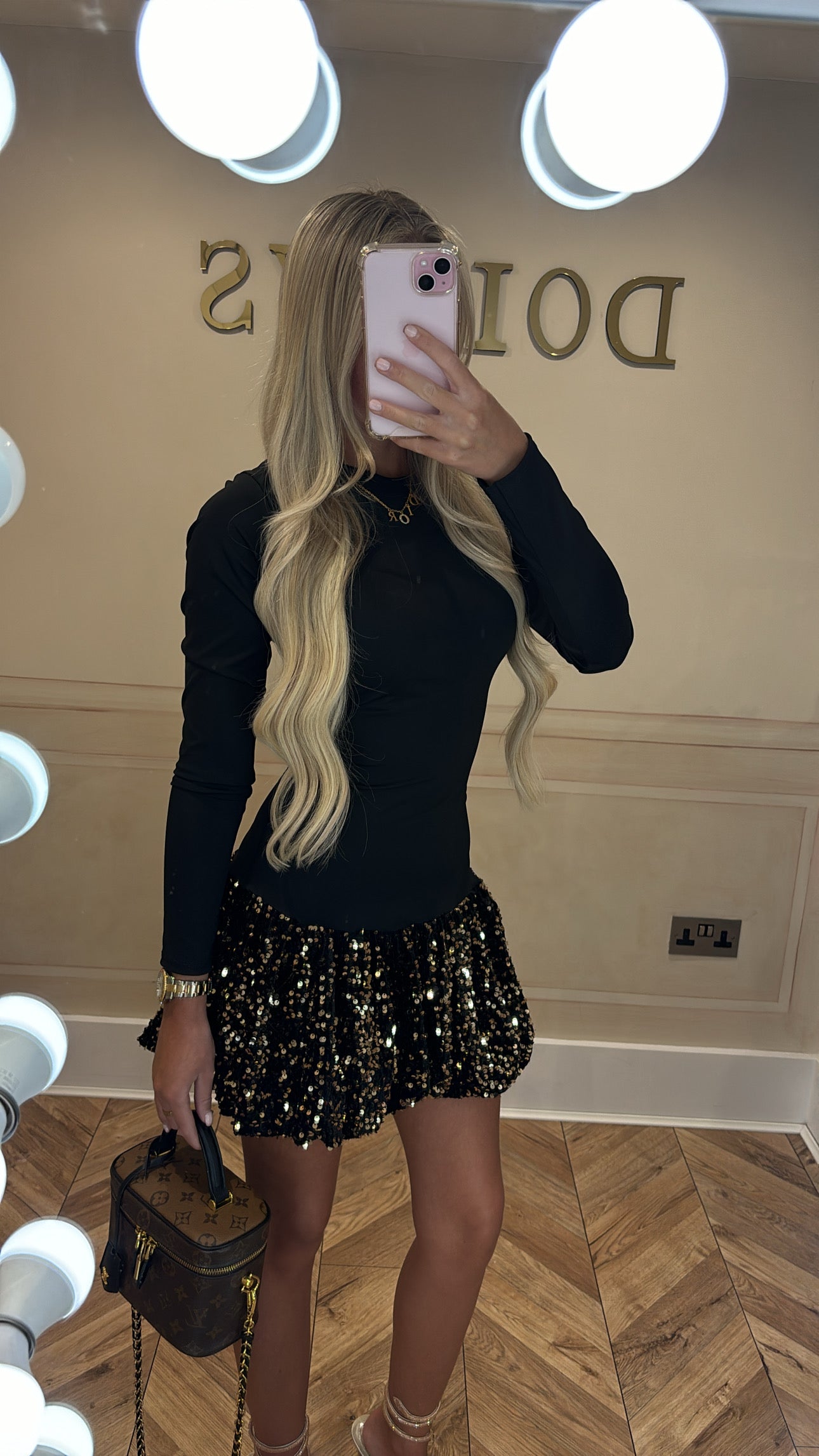 Sequin puffball dress