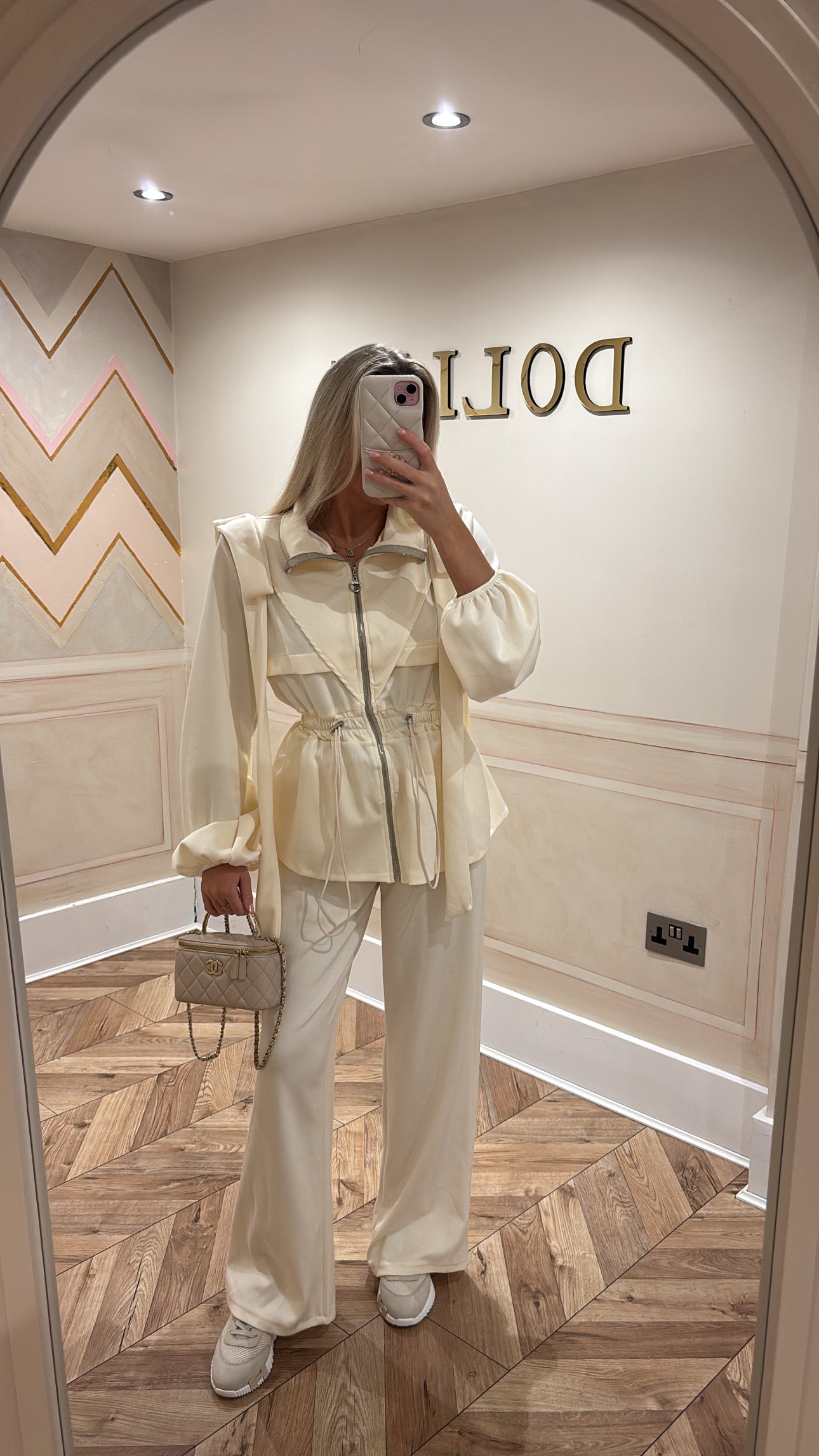 Bow pull in waist lounge set