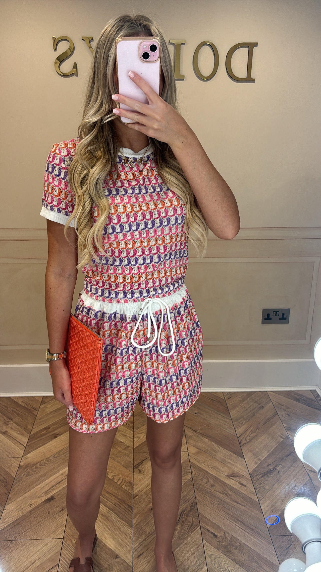 Pattern draw string short set