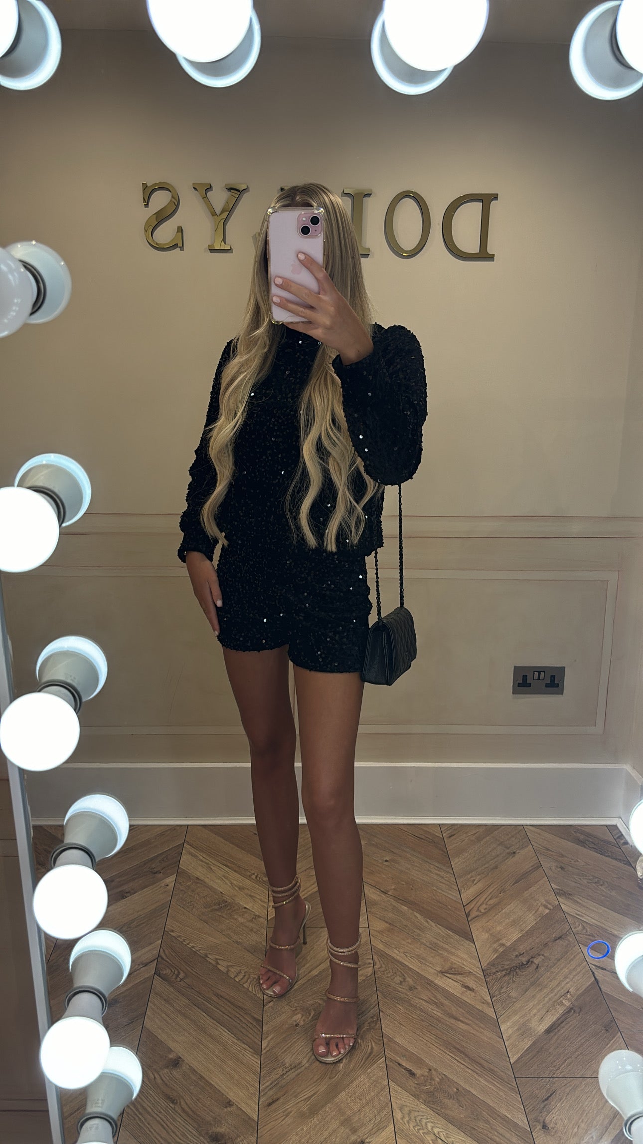 Sequin short set