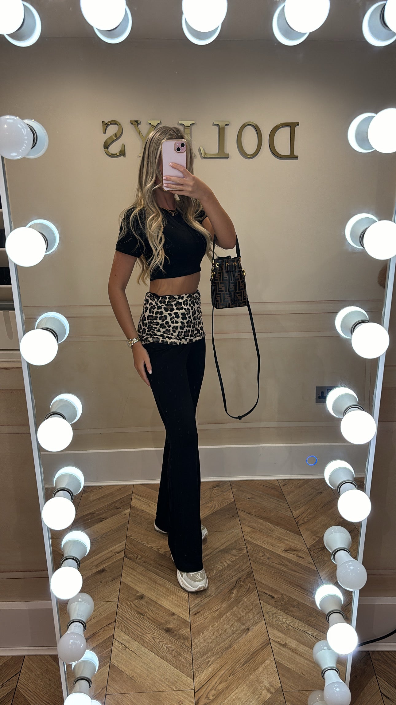 Leopard fold over lounge set