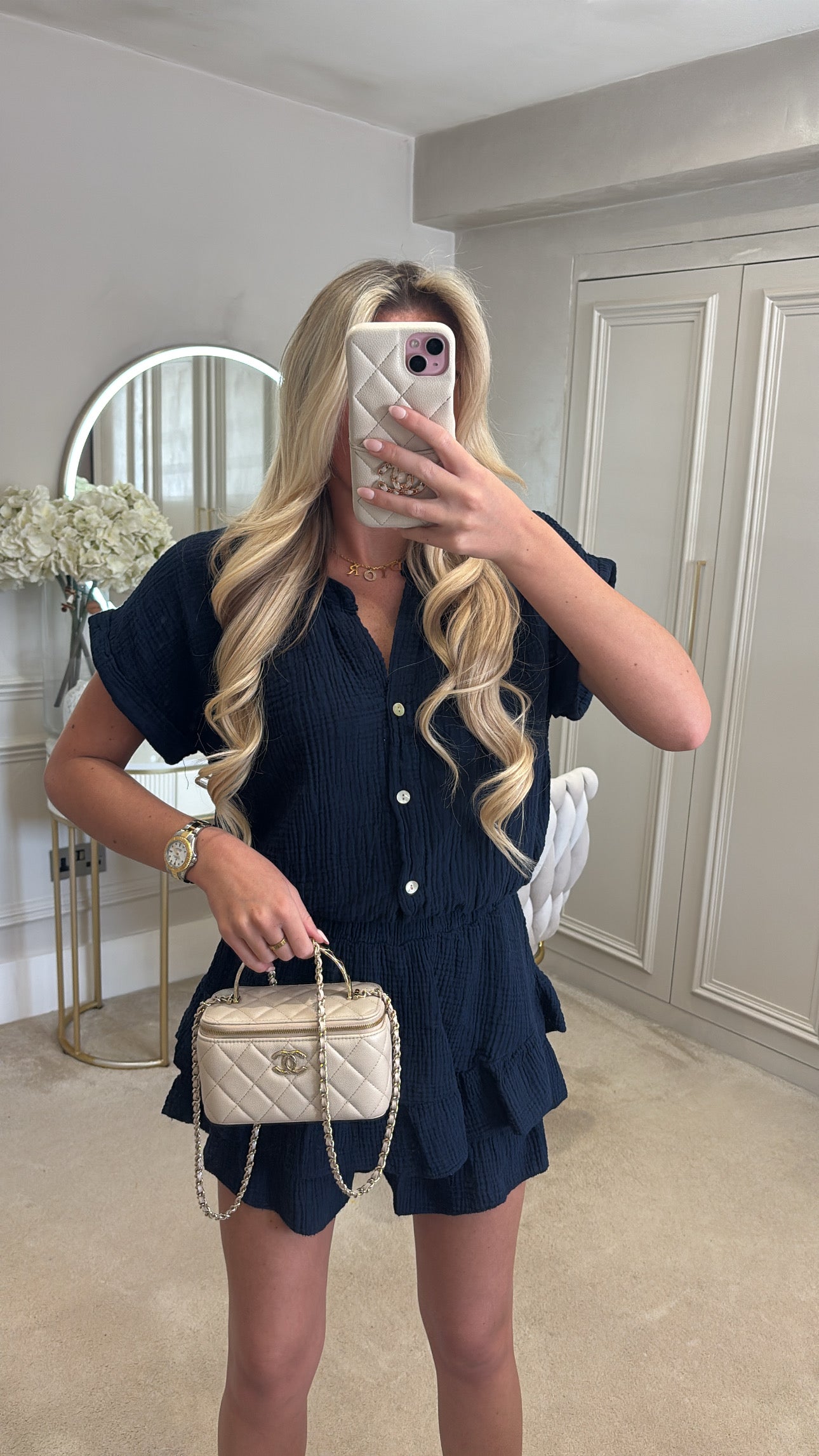 Cheesecloth skort co-ord