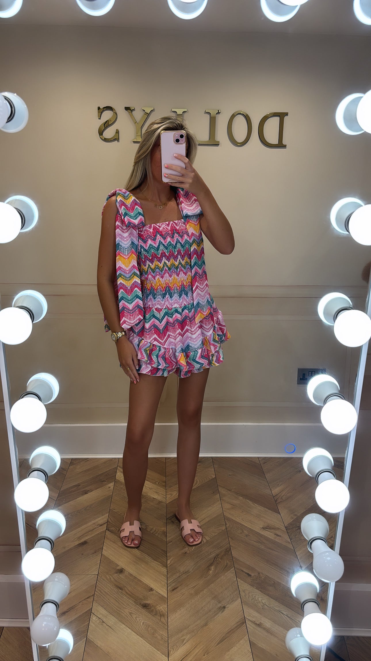 Zig zag bow playsuit