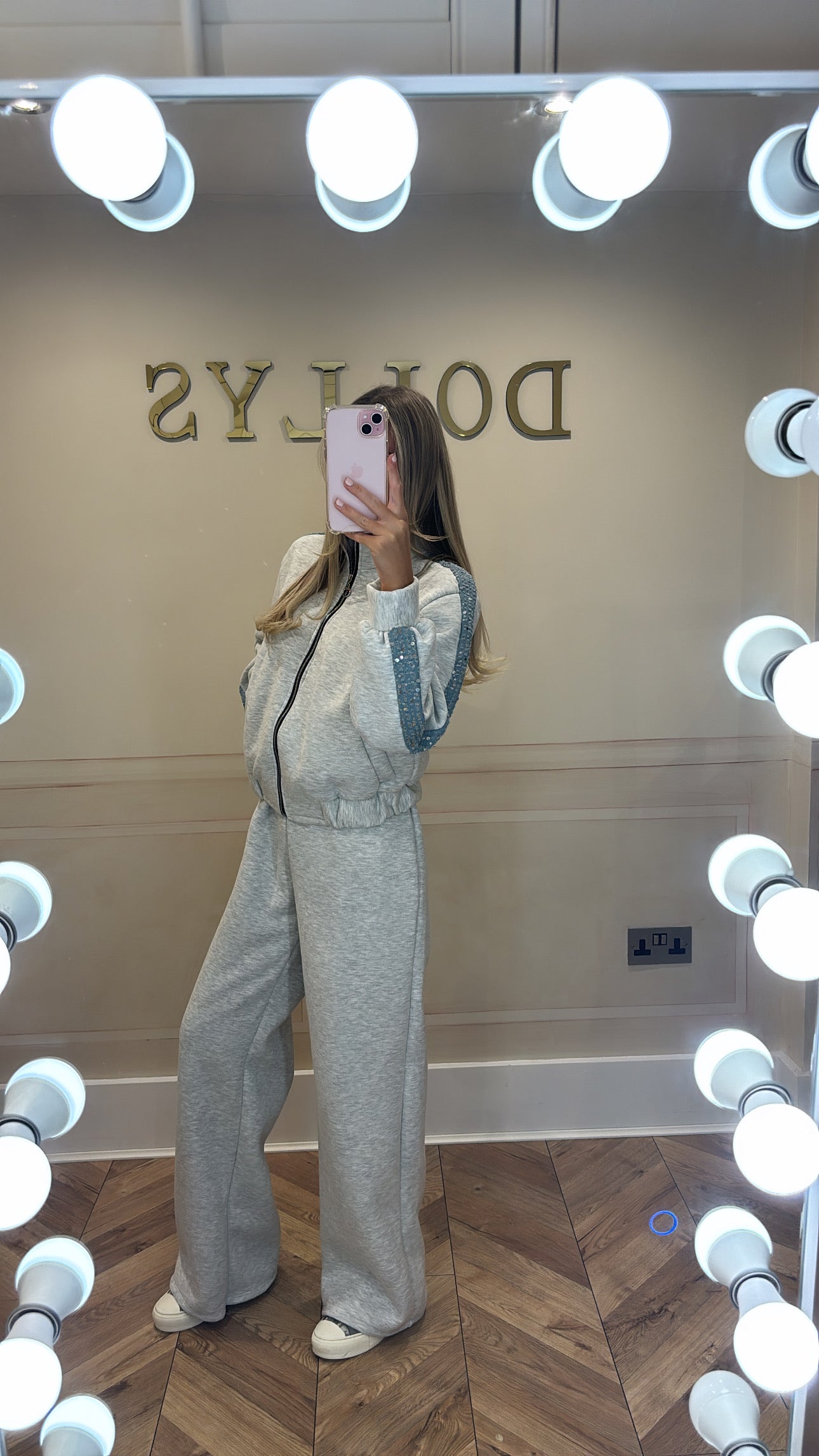 Sequin zip up tracksuit