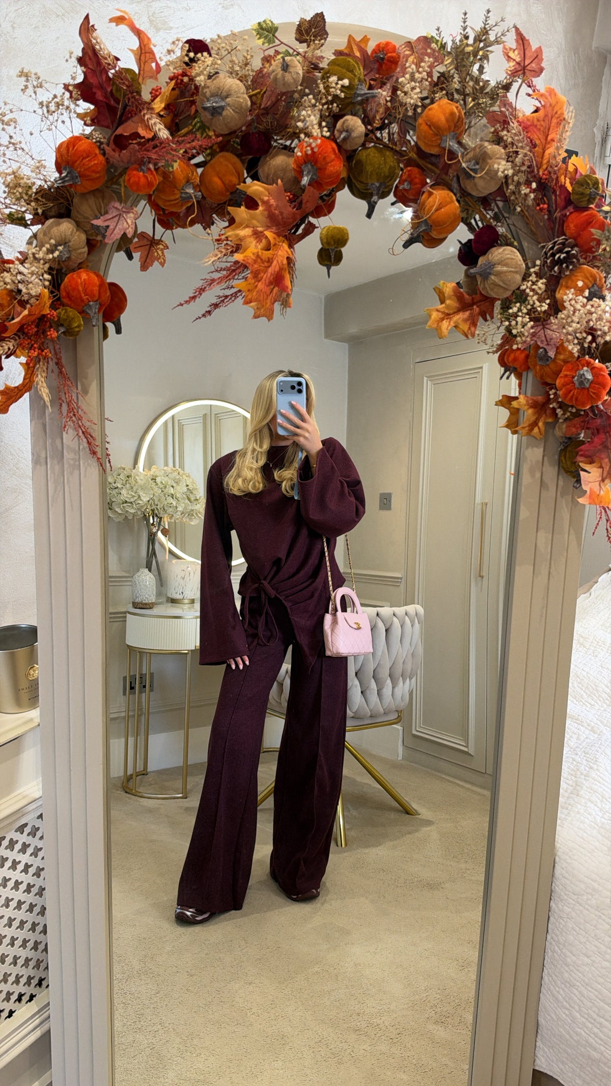 Bell sleeve flared lounge set