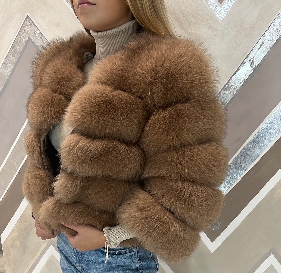 In stock real fur coat