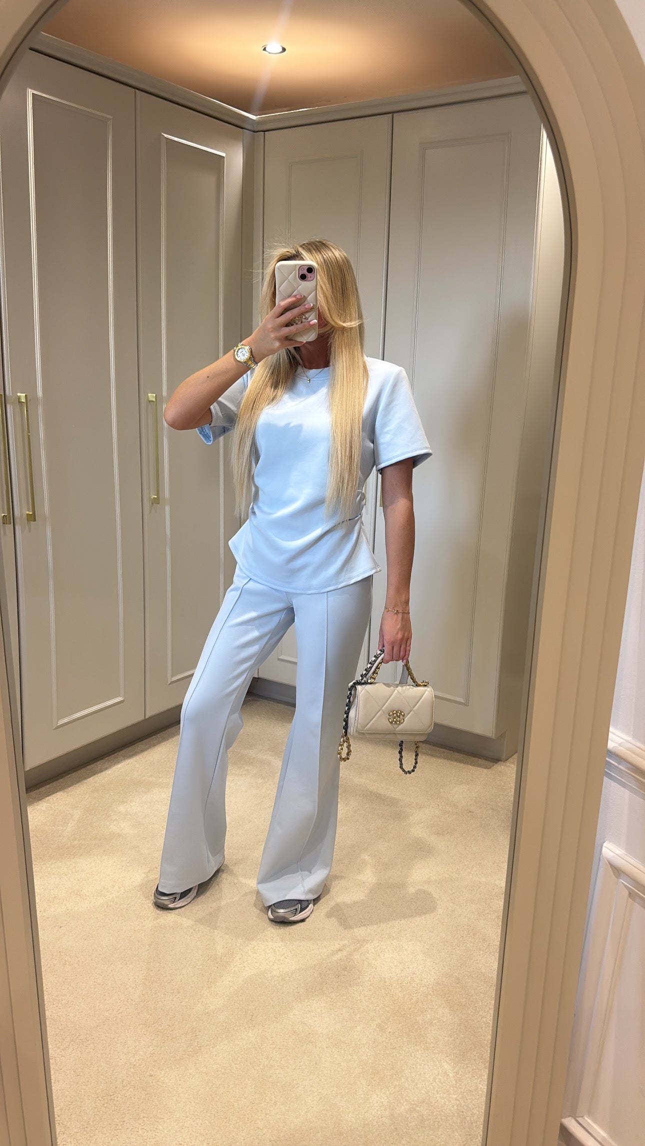 Ruched flared lounge set