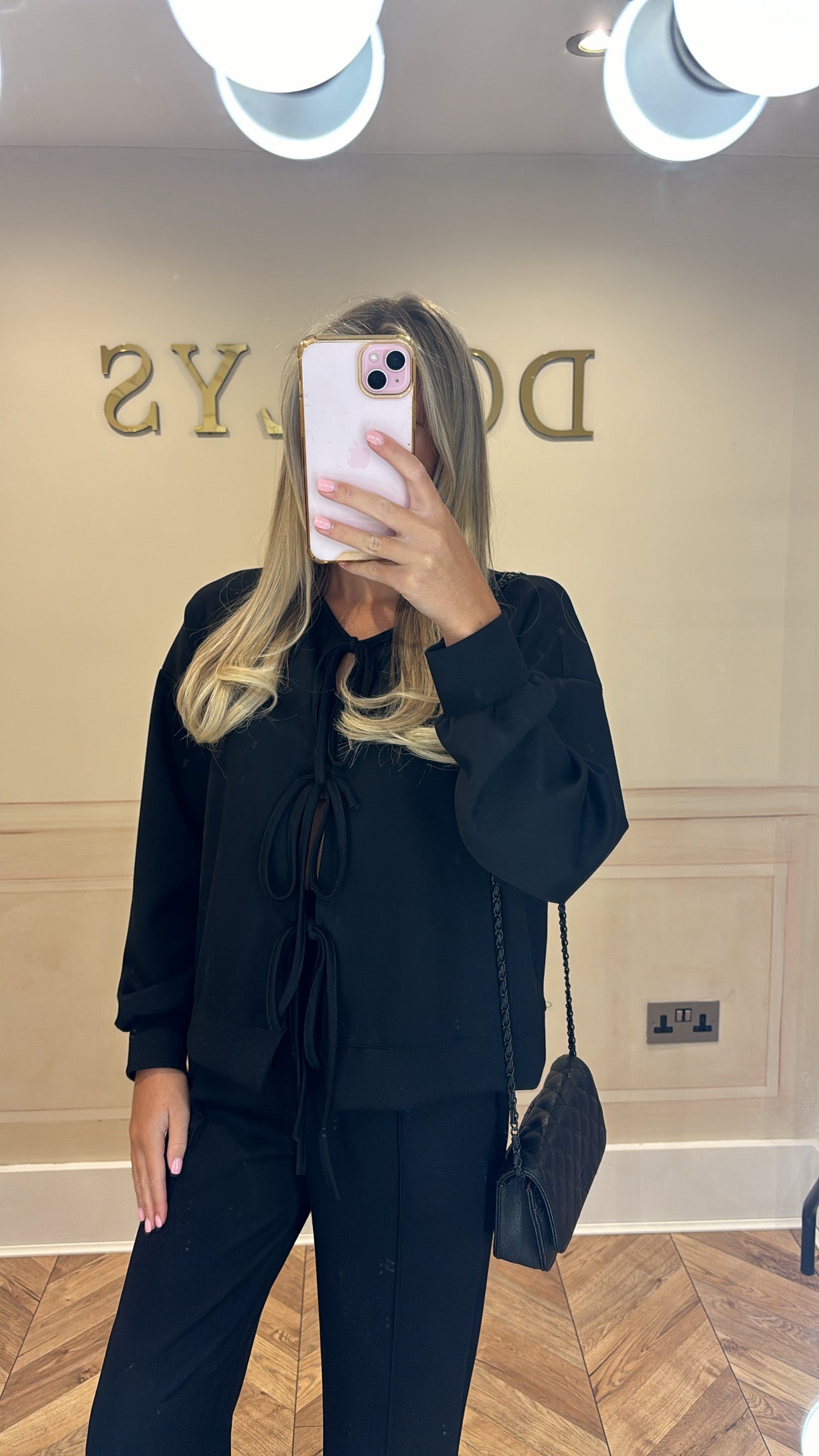 Tie front lounge set