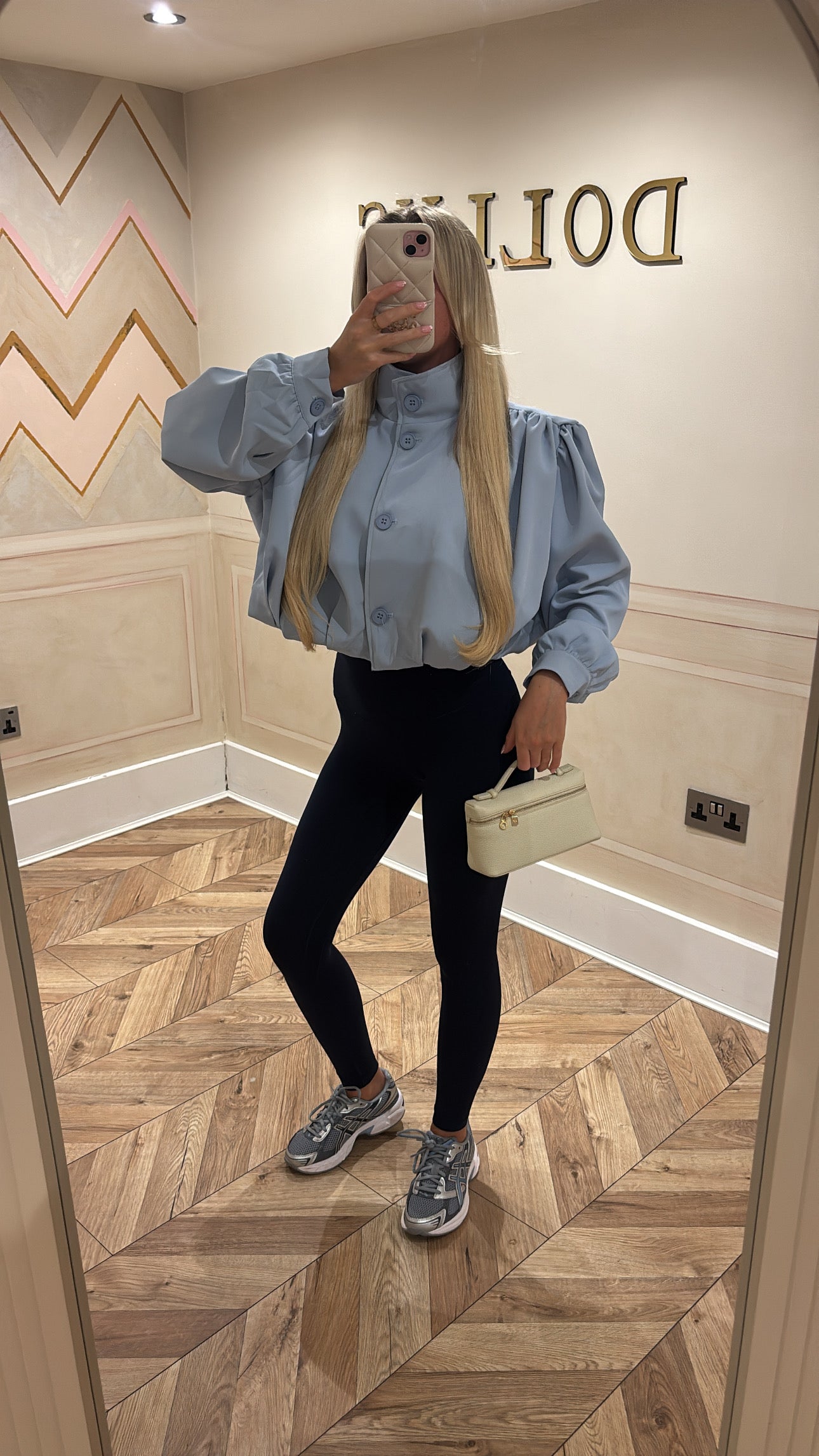 Puff sleeve cropped jacket