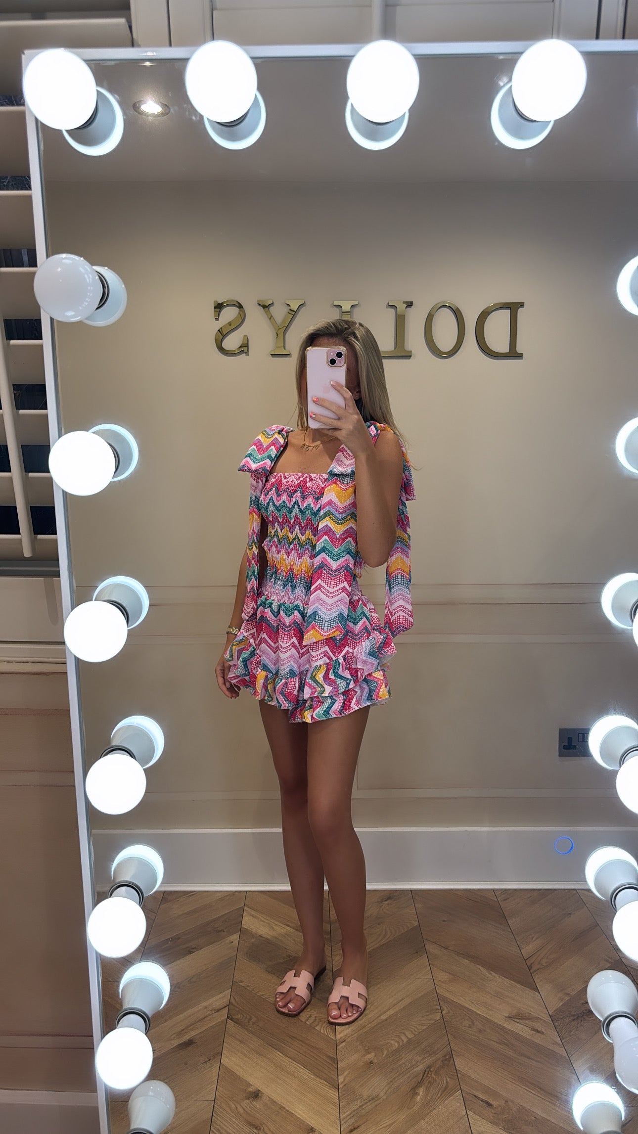 Zig zag bow playsuit