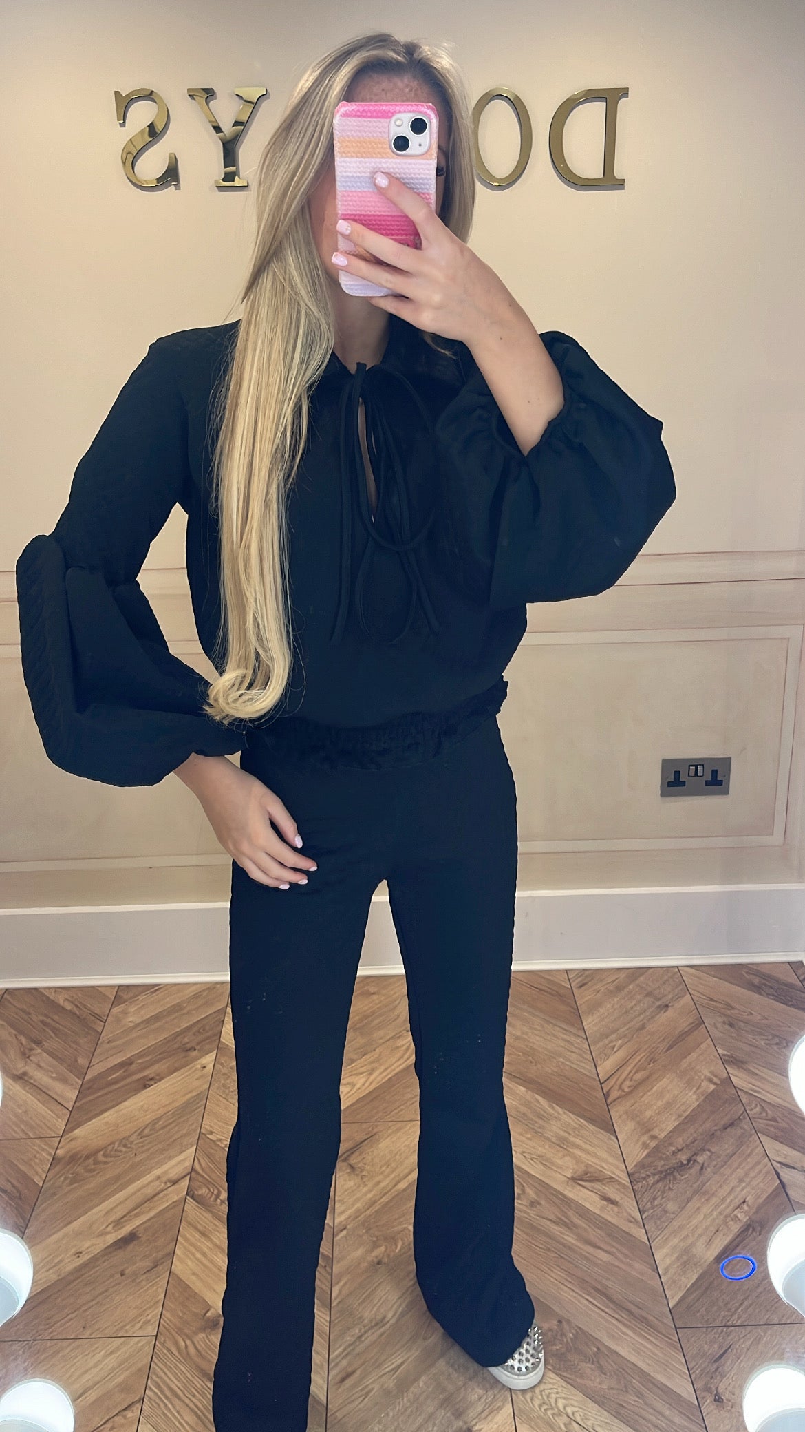 Quilted tie lounge set