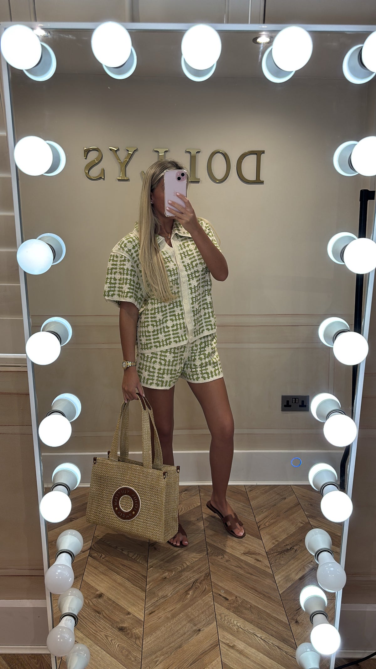 Patterned crochet short co-ord