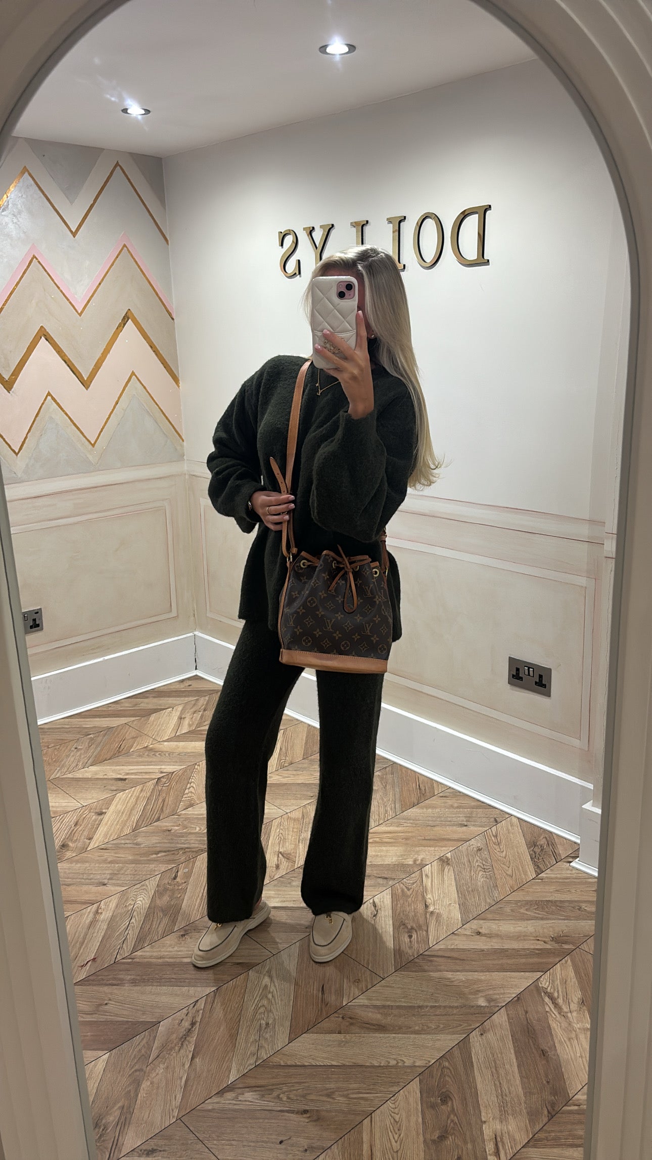 Wool flared lounge set