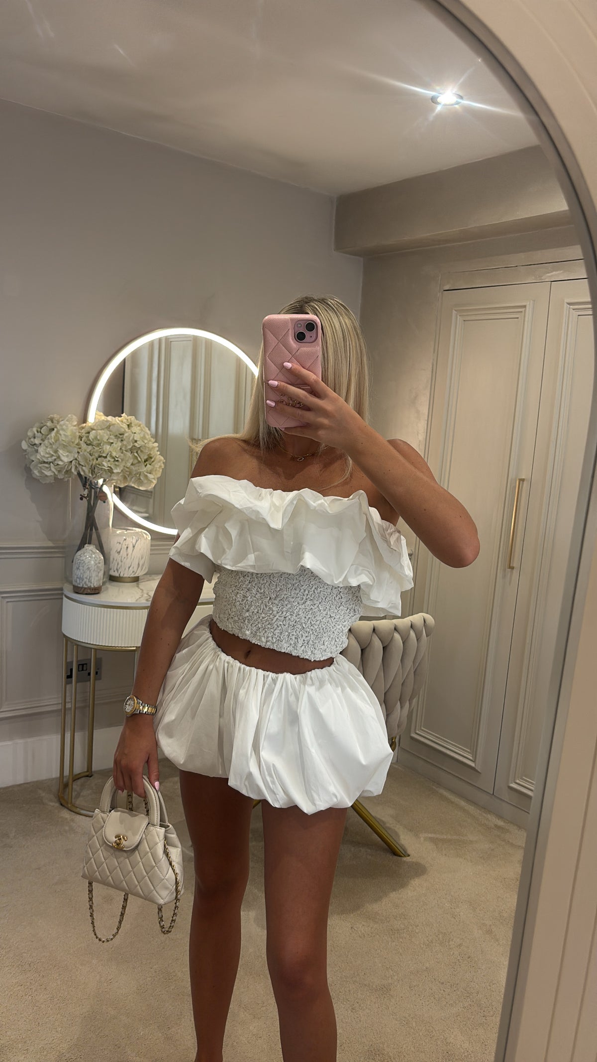 Puff ball frill co-ord