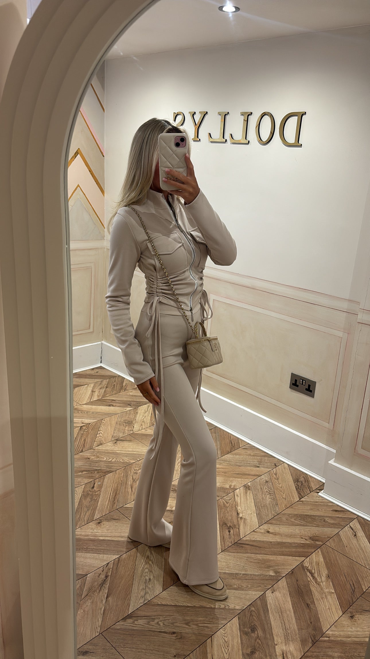 Ruched flared lounge set