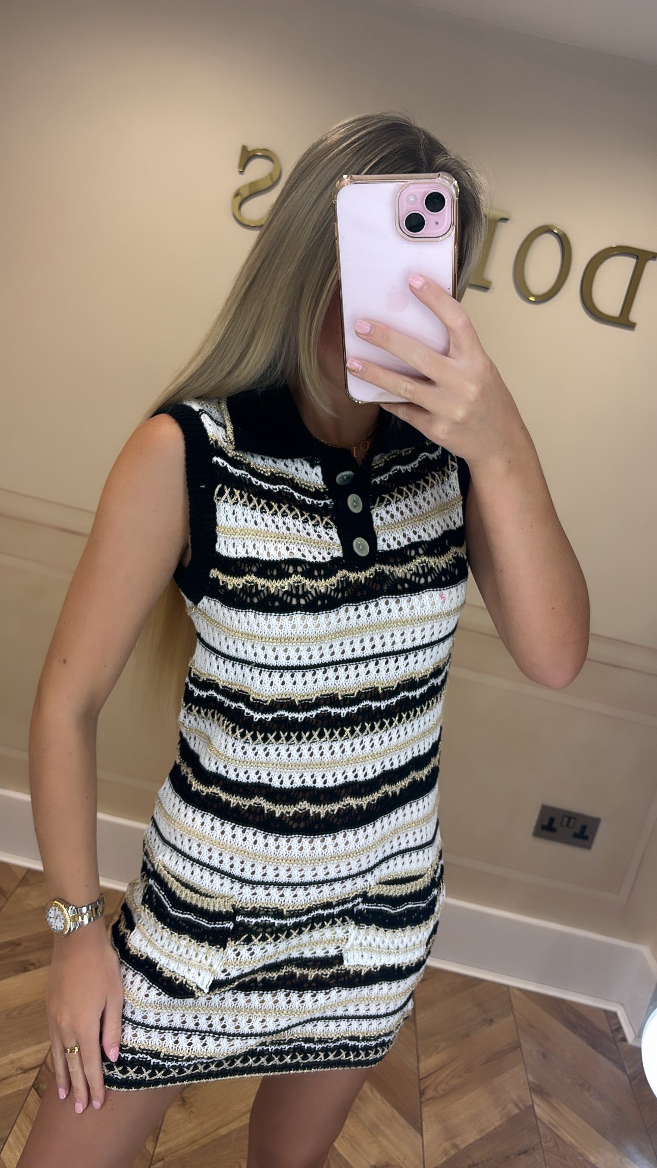 Crochet glitter dress