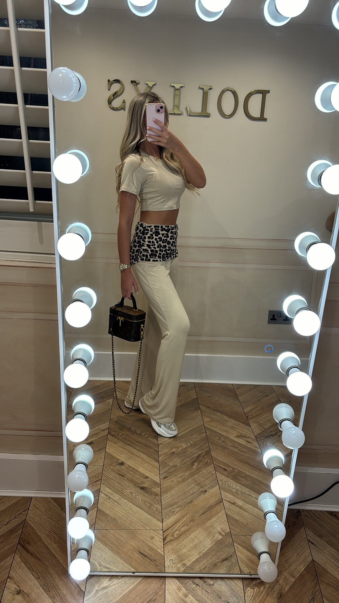 Leopard fold over lounge set