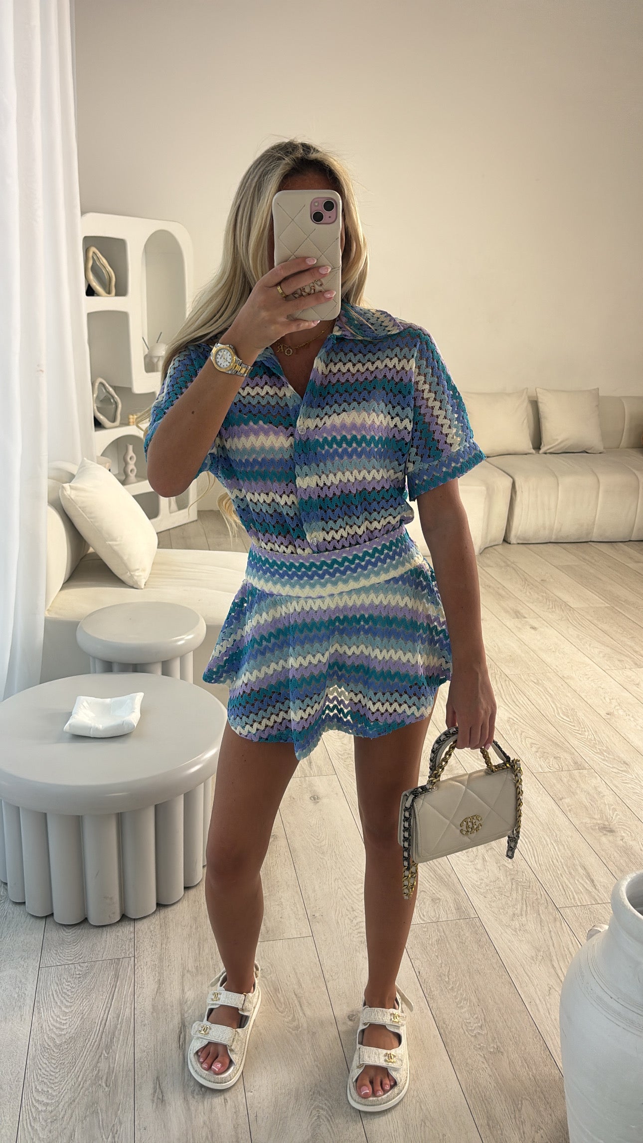 Pattern skort co-ord