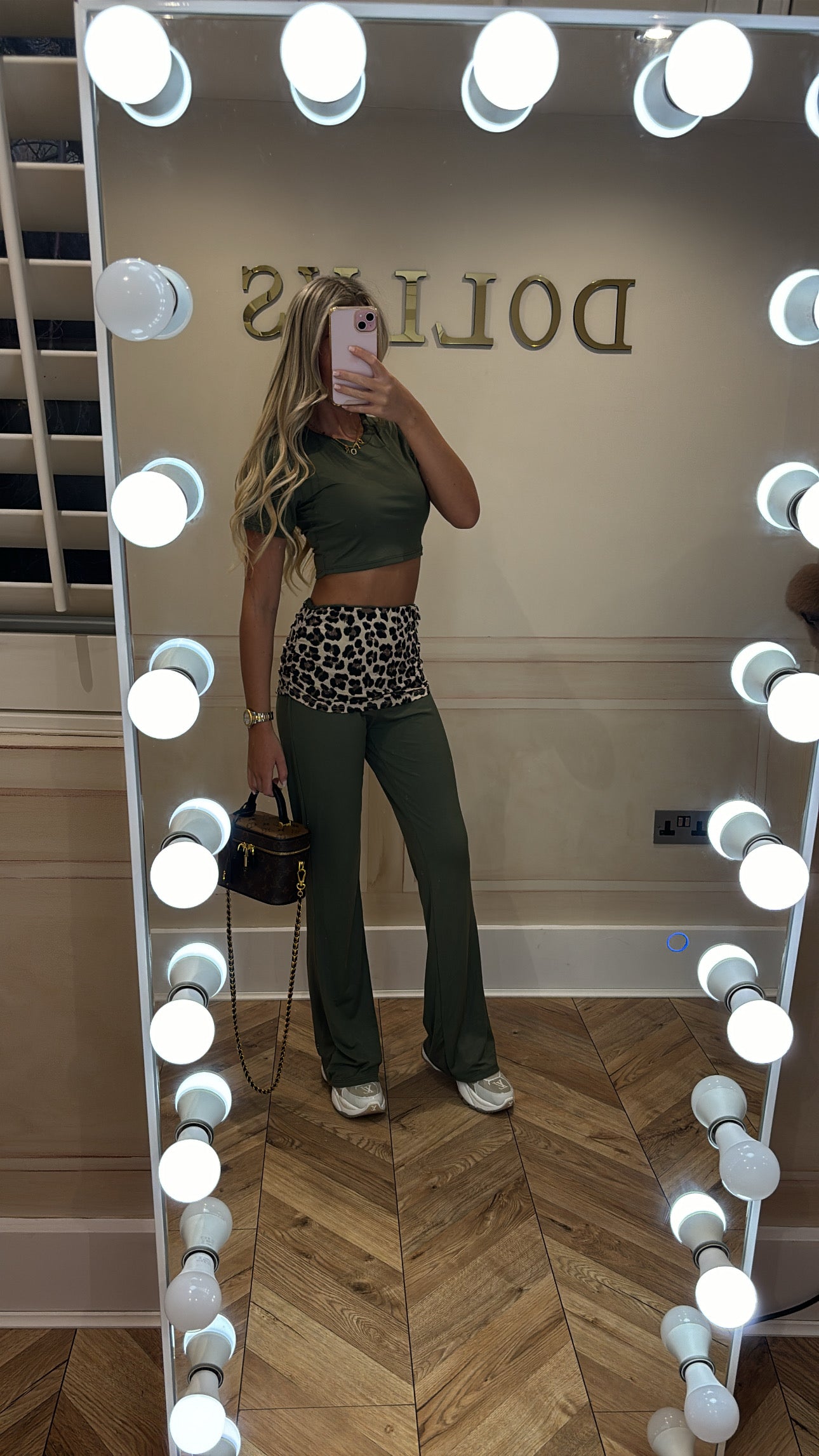 Leopard fold over lounge set