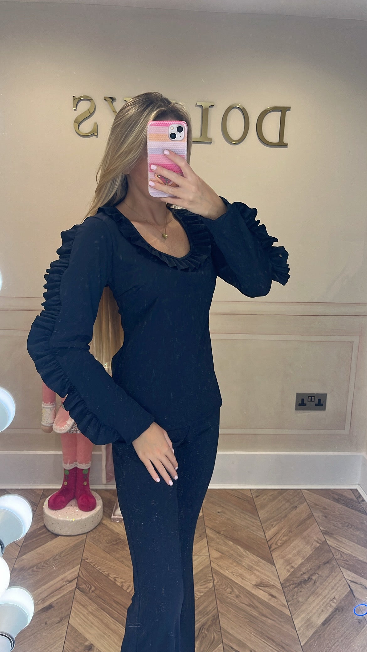 Frill hem lounge lounge set