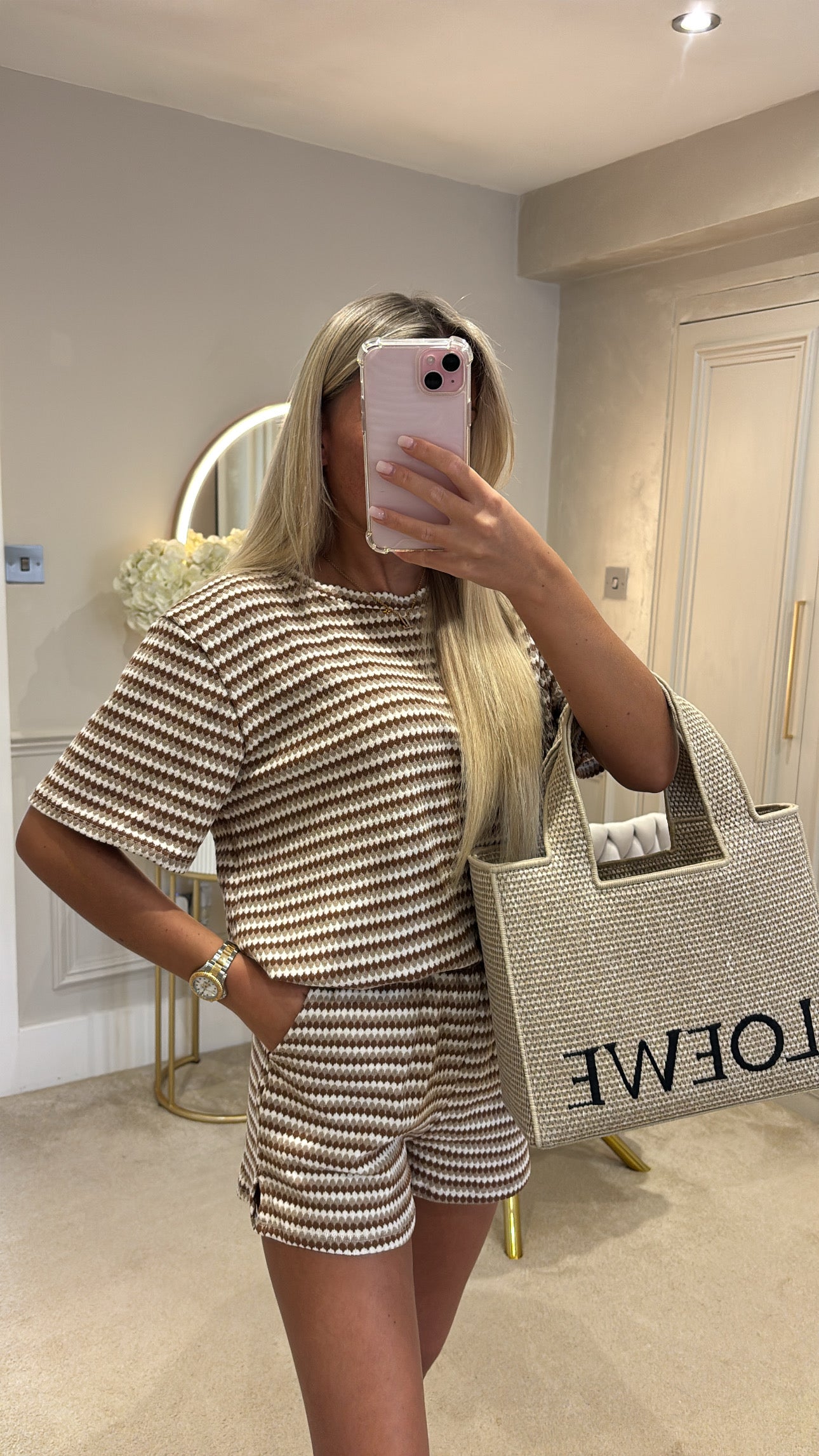 Multi colour t shirt short set