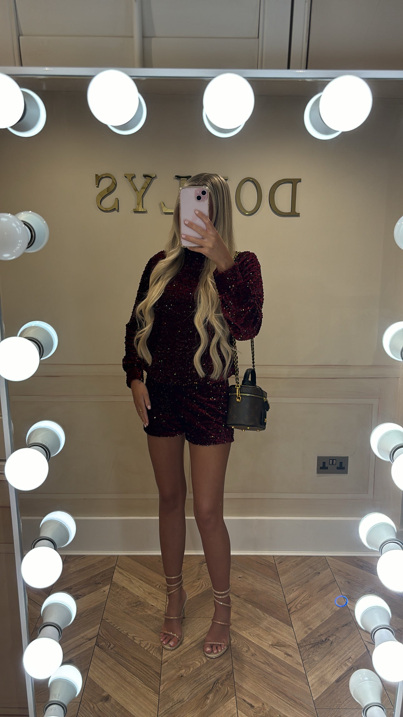 Sequin short set