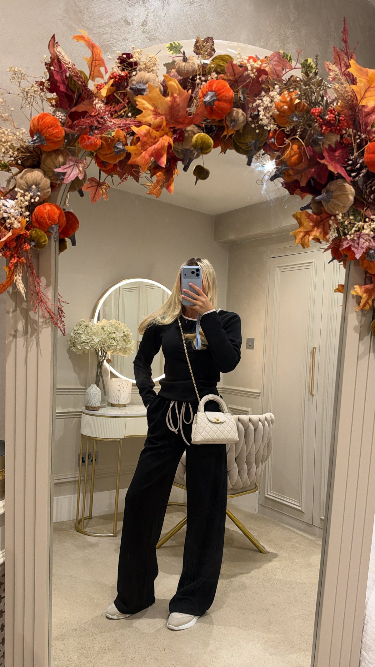 Ruched side flared lounge set