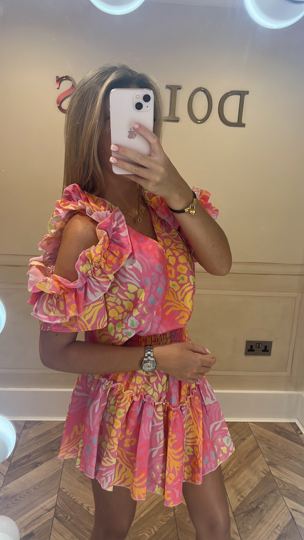 Leopard printed ruffle co-ord
