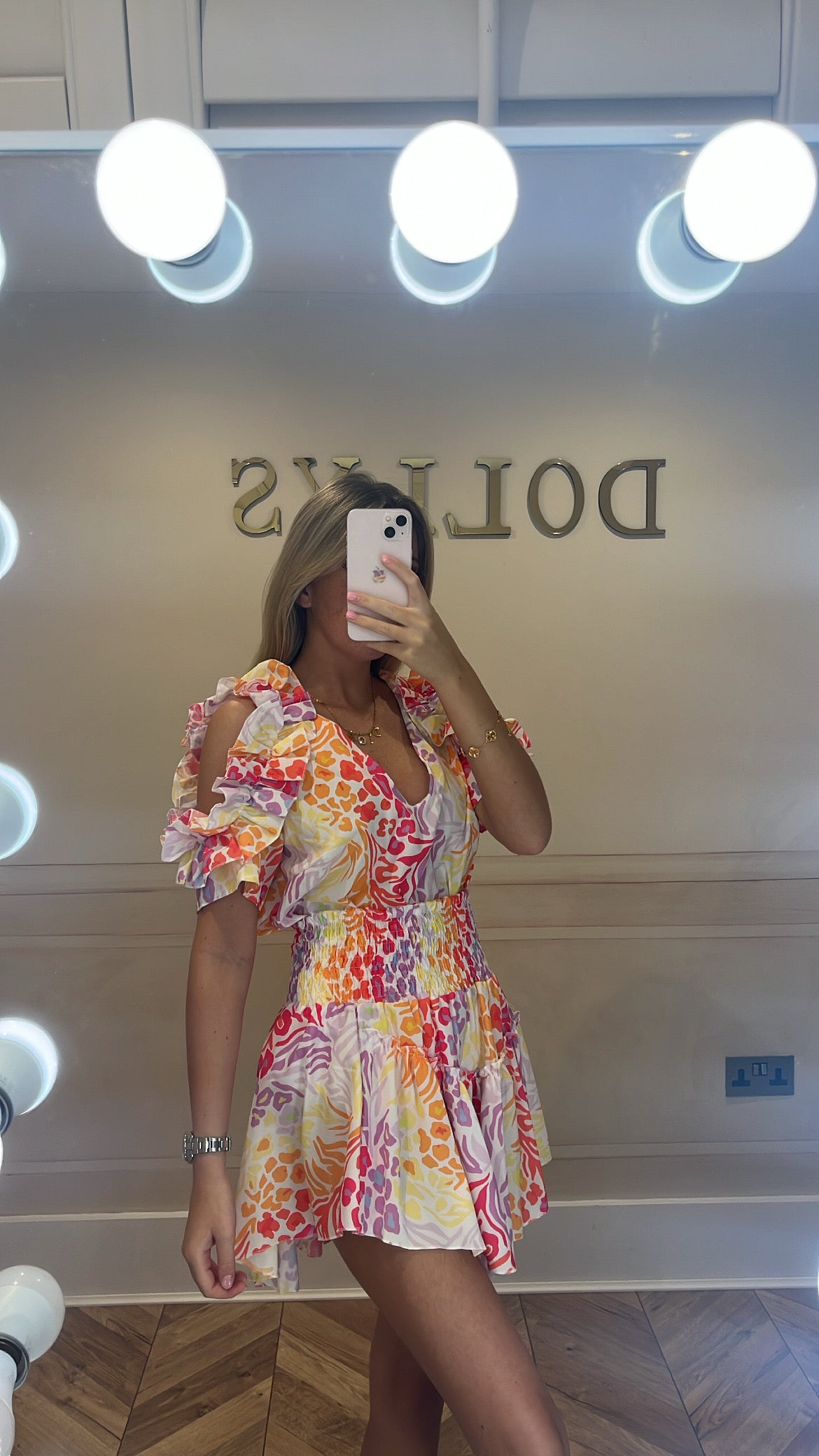Printed ruffle co-ord