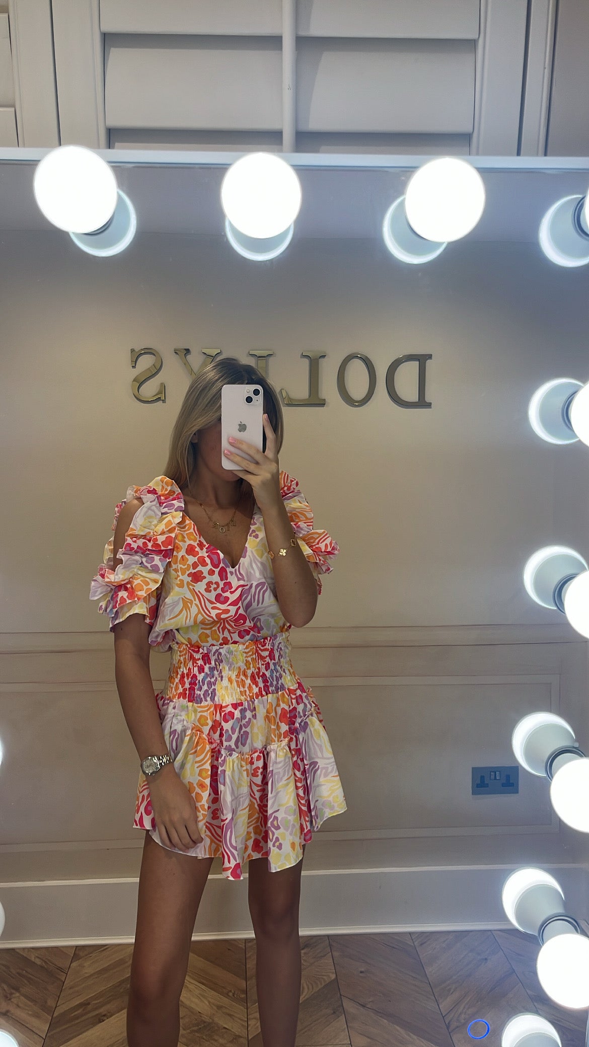 Printed ruffle co-ord