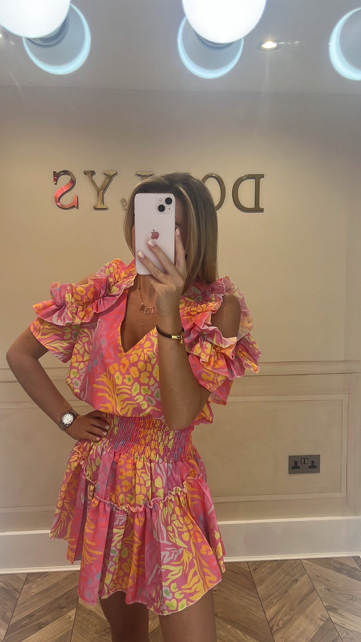 Leopard printed ruffle co-ord