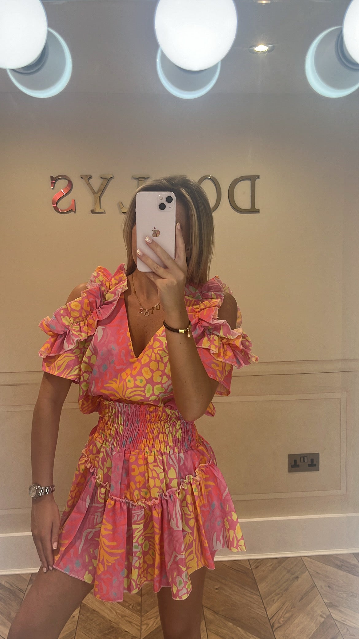 Leopard printed ruffle co-ord